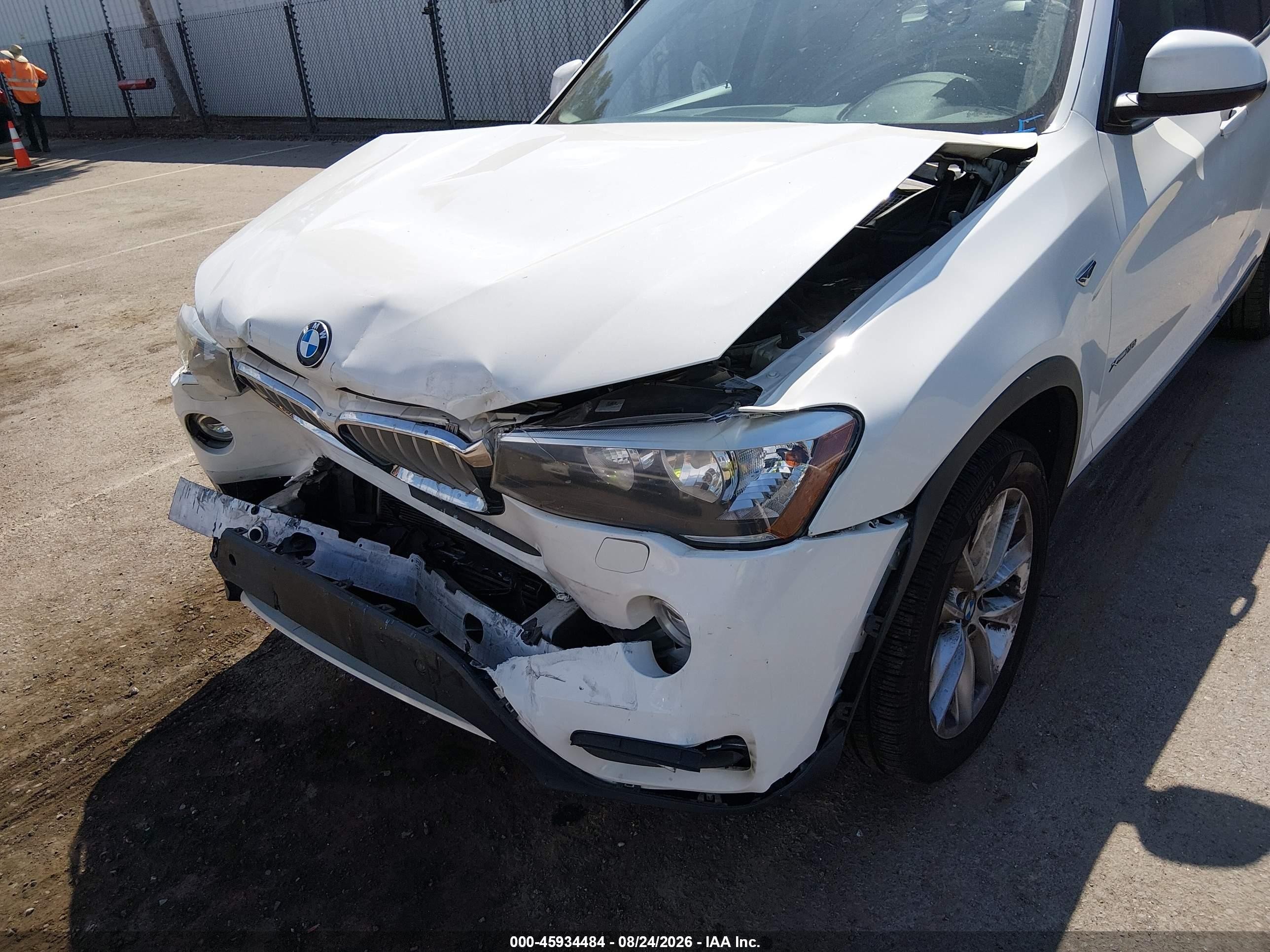 2016 Bmw X3 Xdrive28i Белый vin: 5UXWX9C5XG0D67307