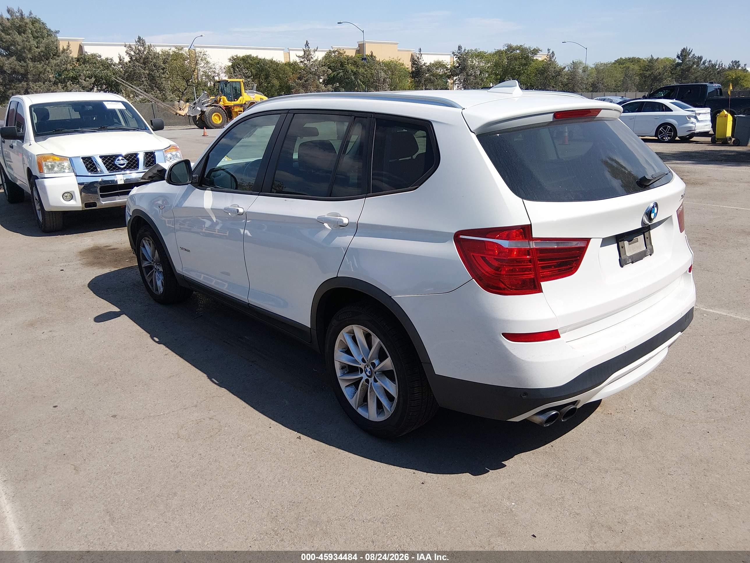 2016 Bmw X3 Xdrive28i Белый vin: 5UXWX9C5XG0D67307