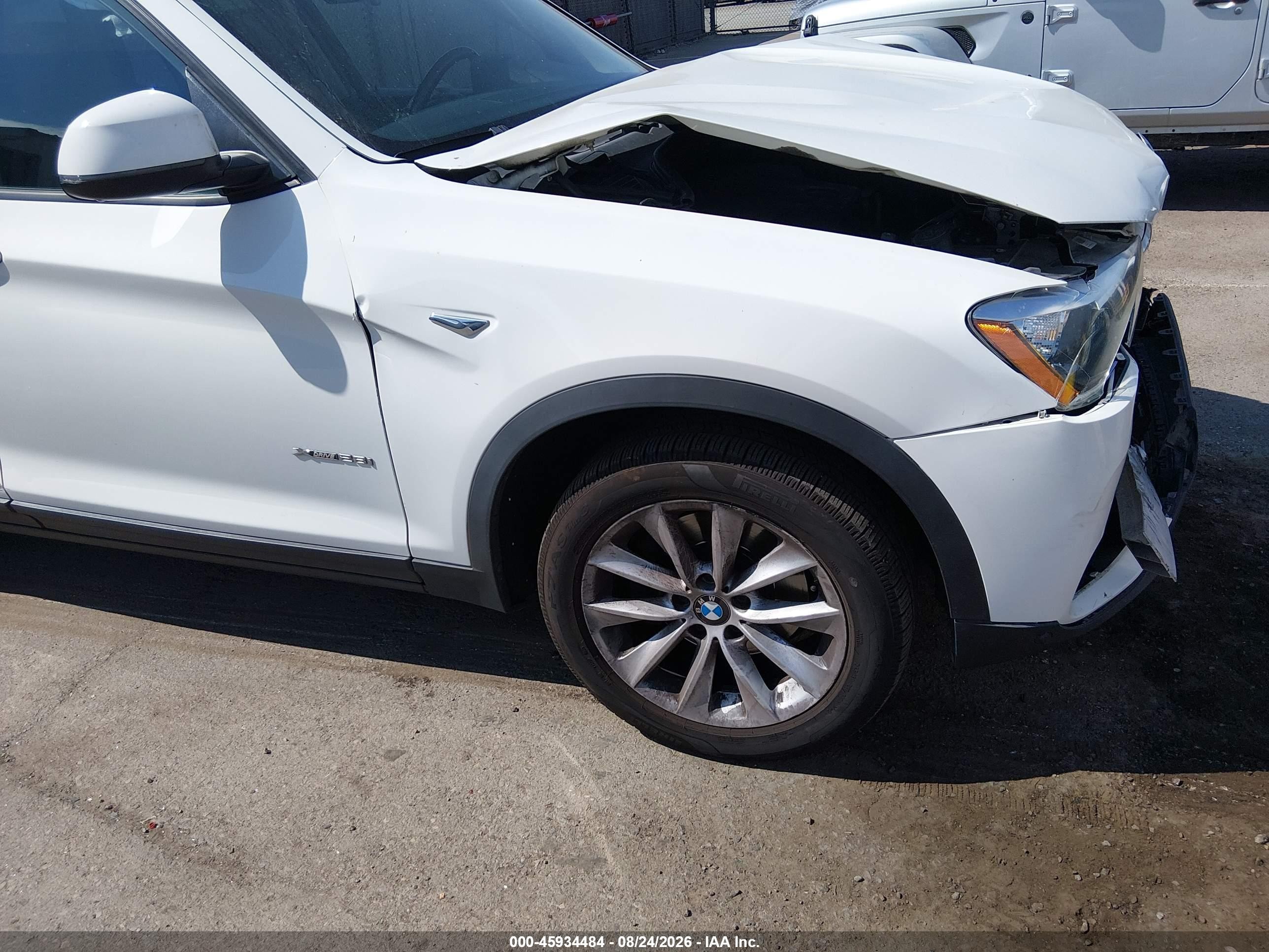 2016 Bmw X3 Xdrive28i Белый vin: 5UXWX9C5XG0D67307