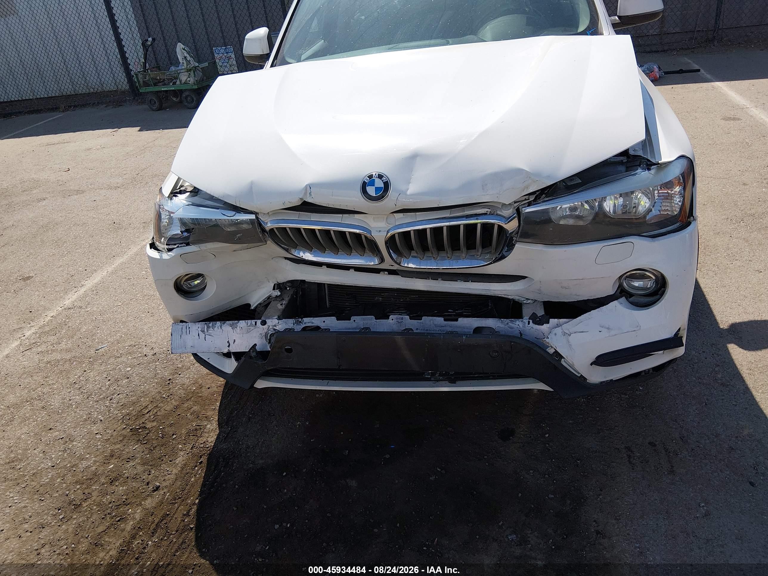 2016 Bmw X3 Xdrive28i Белый vin: 5UXWX9C5XG0D67307