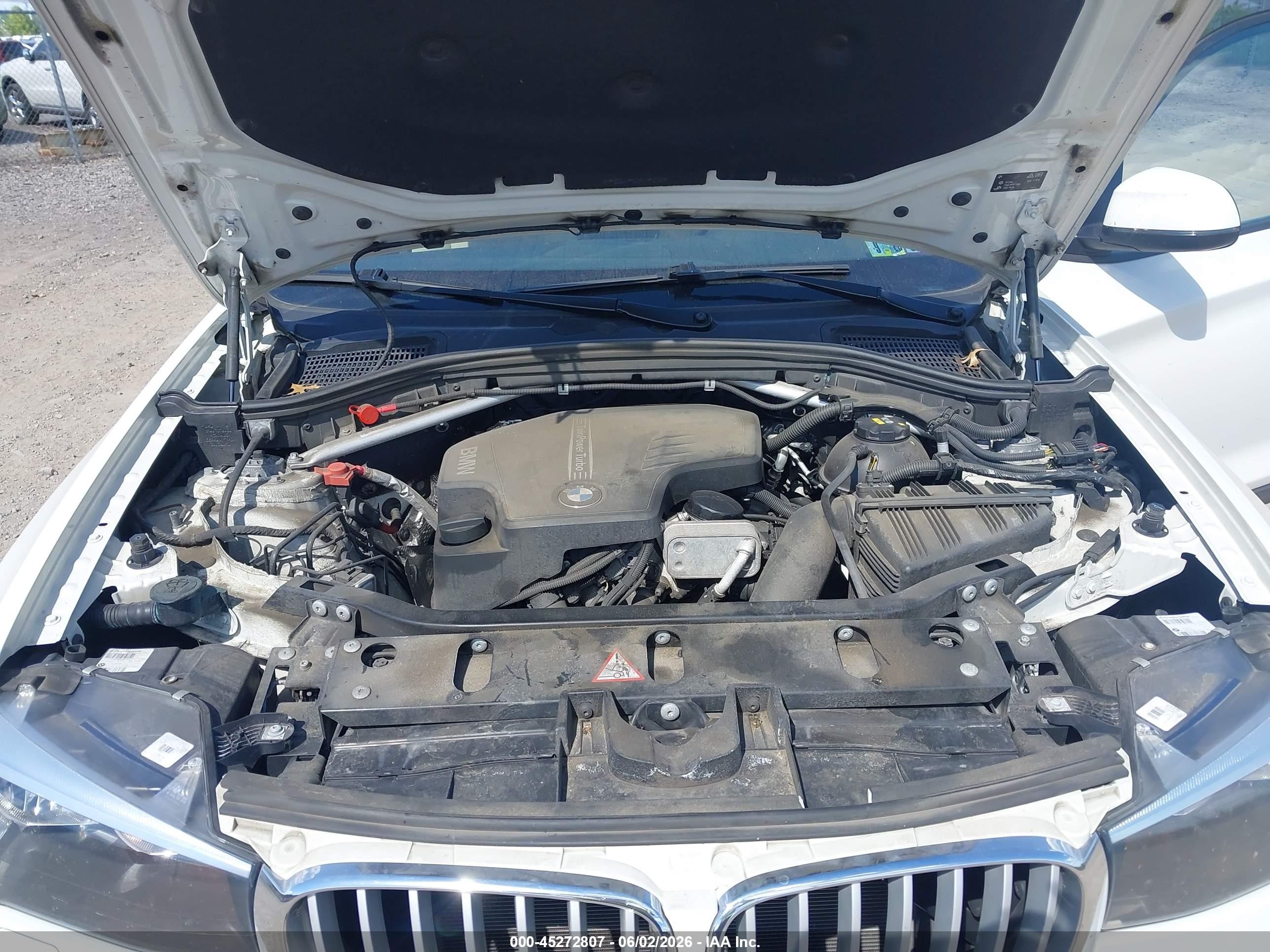 2016 Bmw X3 Xdrive28i Белый vin: 5UXWX9C5XG0D73270