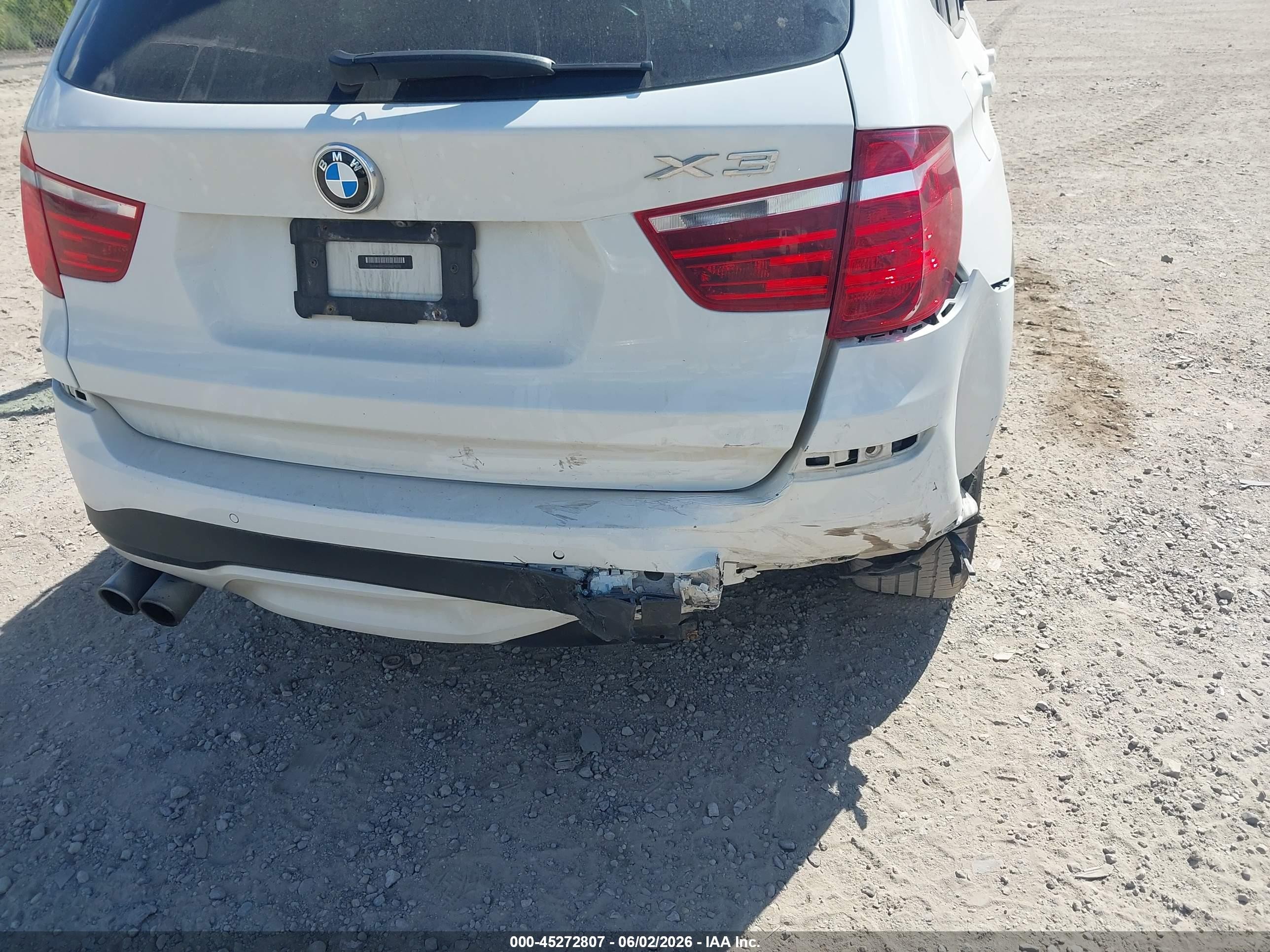 2016 Bmw X3 Xdrive28i Белый vin: 5UXWX9C5XG0D73270