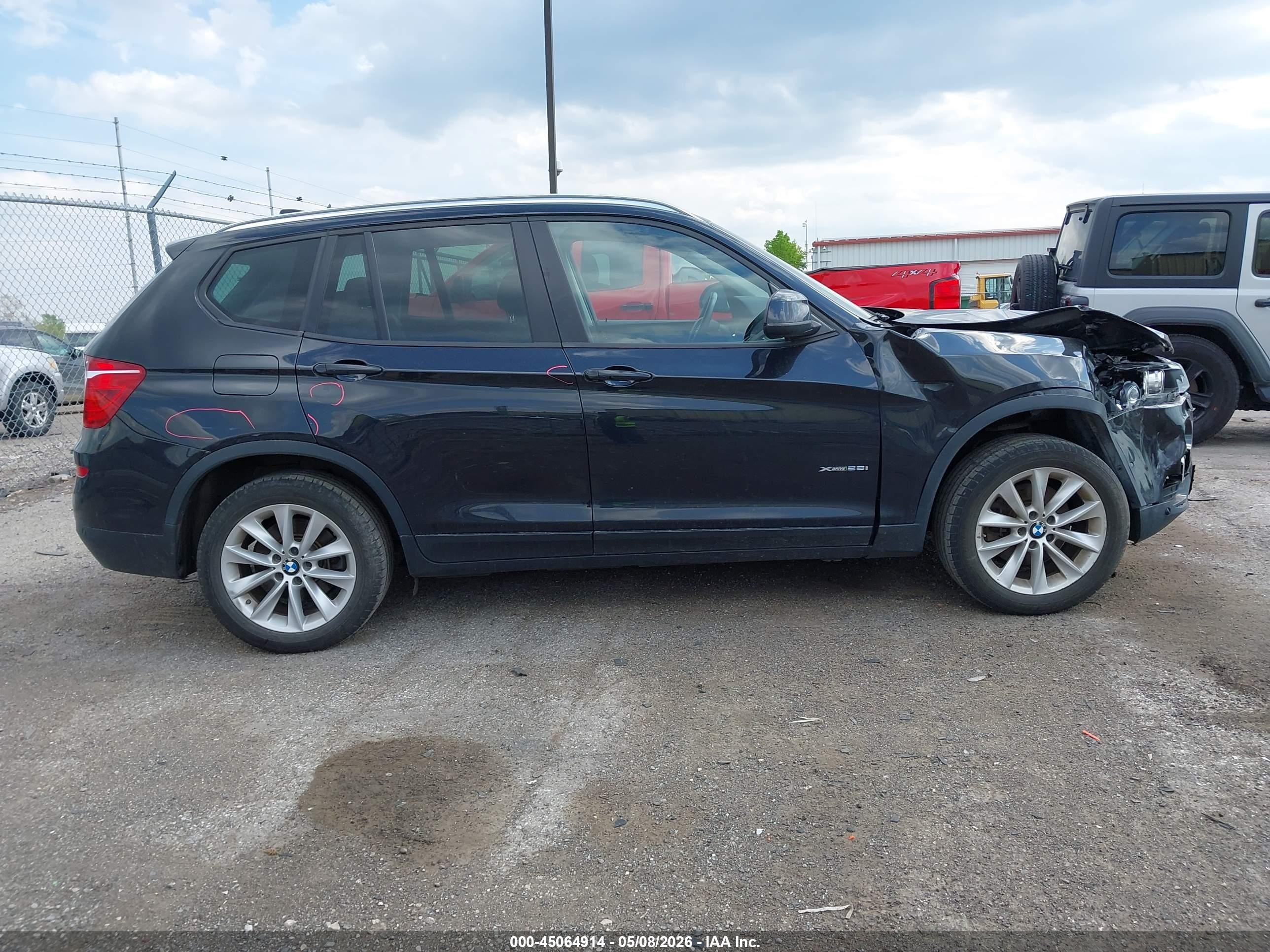 2017 Bmw X3 Xdrive28i Черный vin: 5UXWX9C5XH0T09146