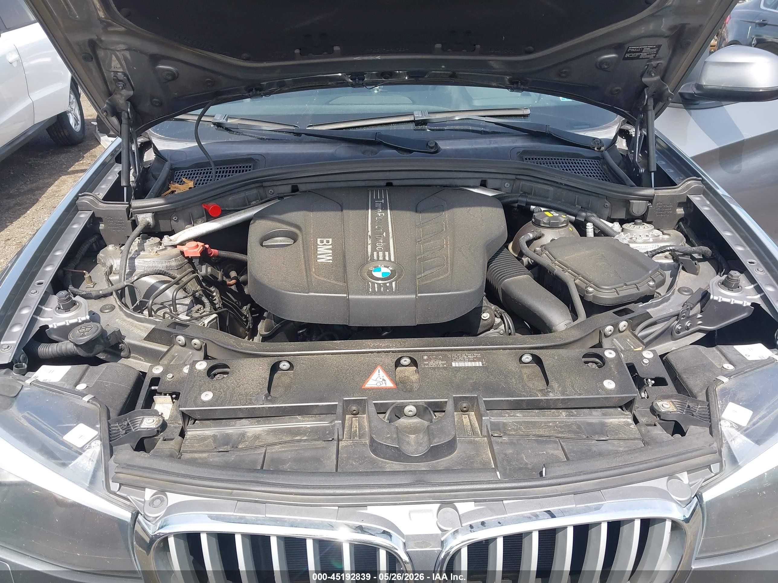 2015 Bmw X3 Xdrive28d Gray vin: 5UXWY3C50F0E95595