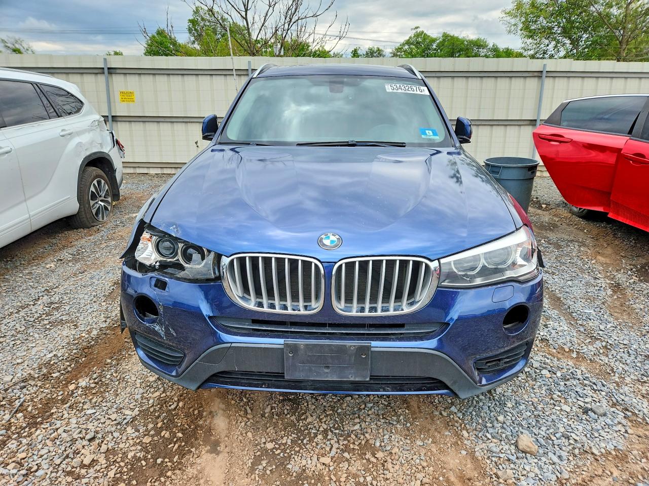 2015 Bmw X3 Xdrive28d Blue vin: 5UXWY3C52F0E96845