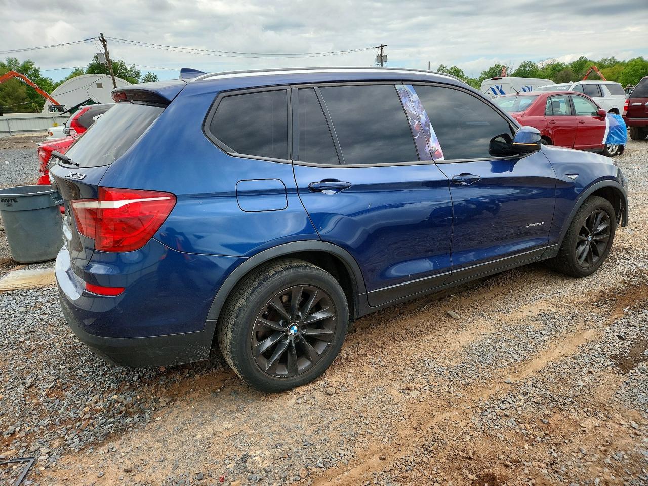 2015 Bmw X3 Xdrive28d Blue vin: 5UXWY3C52F0E96845