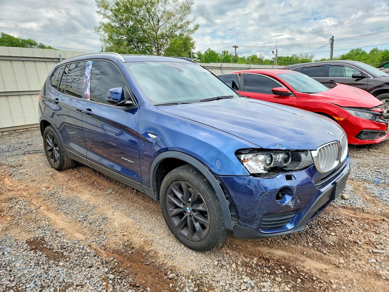 2015 Bmw X3 Xdrive28d Blue vin: 5UXWY3C52F0E96845
