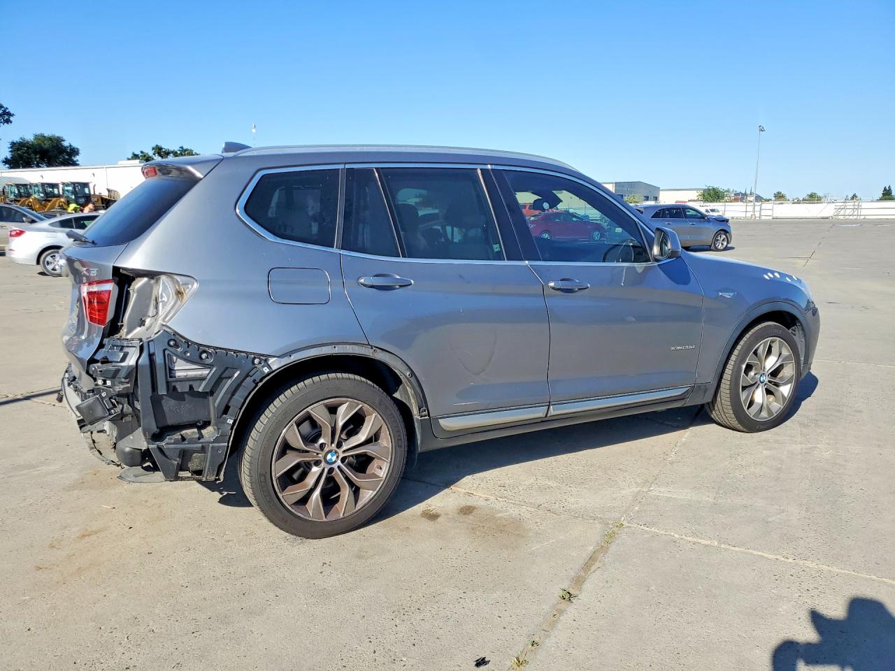 2015 Bmw X3 Xdrive28d Gray vin: 5UXWY3C53F0E95932