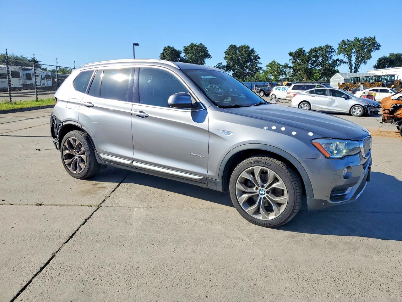 2015 Bmw X3 Xdrive28d Gray vin: 5UXWY3C53F0E95932