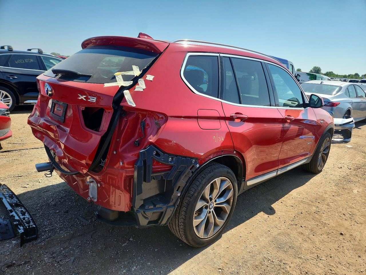 2015 Bmw X3 Xdrive28d Red vin: 5UXWY3C54F0E97530