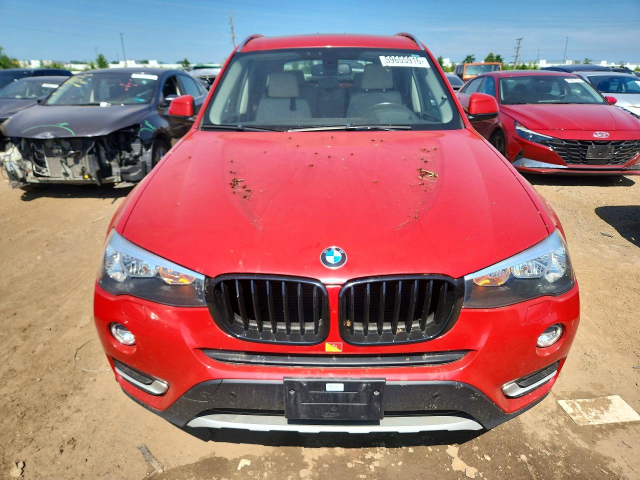 2015 Bmw X3 Xdrive28d Red vin: 5UXWY3C54F0E97530