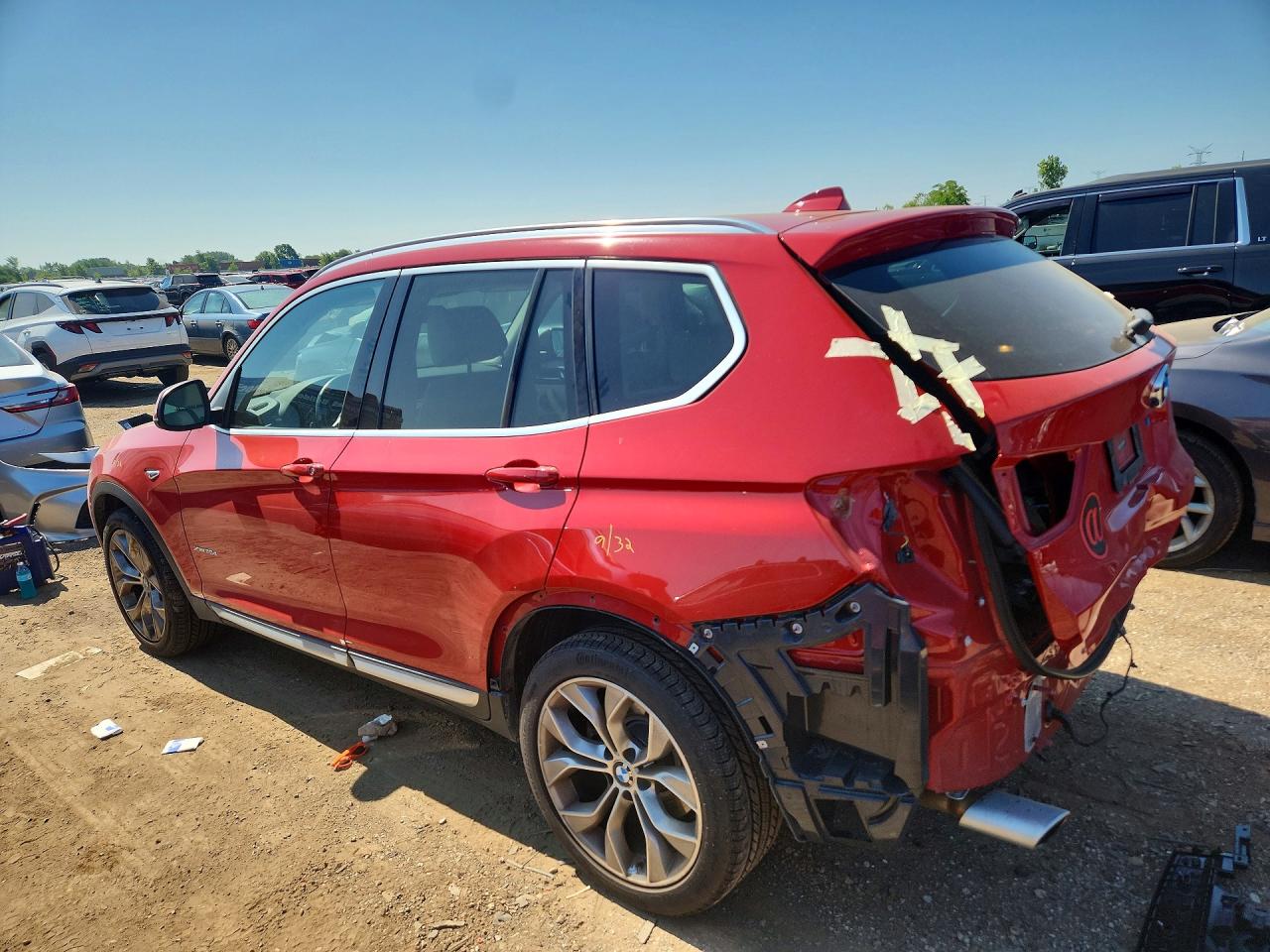 2015 Bmw X3 Xdrive28d Red vin: 5UXWY3C54F0E97530