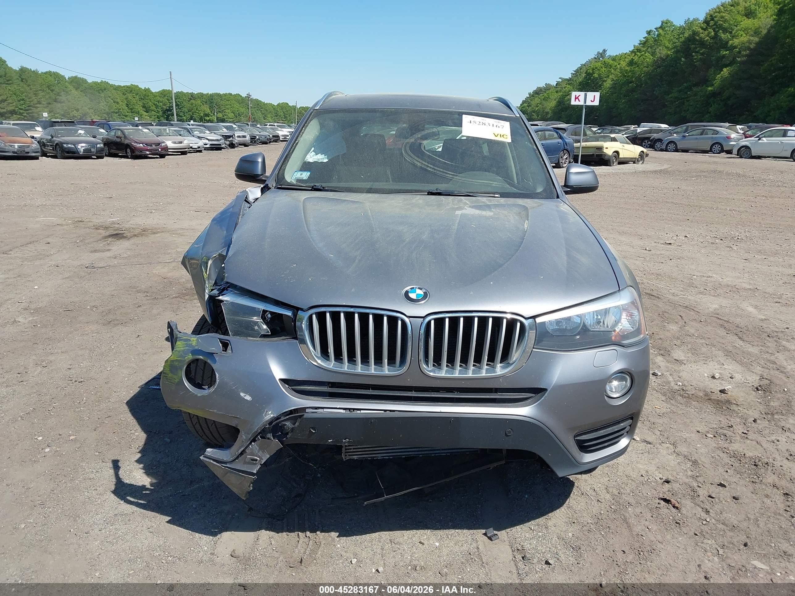 2015 Bmw X3 Xdrive28d Silver vin: 5UXWY3C55F0E97553