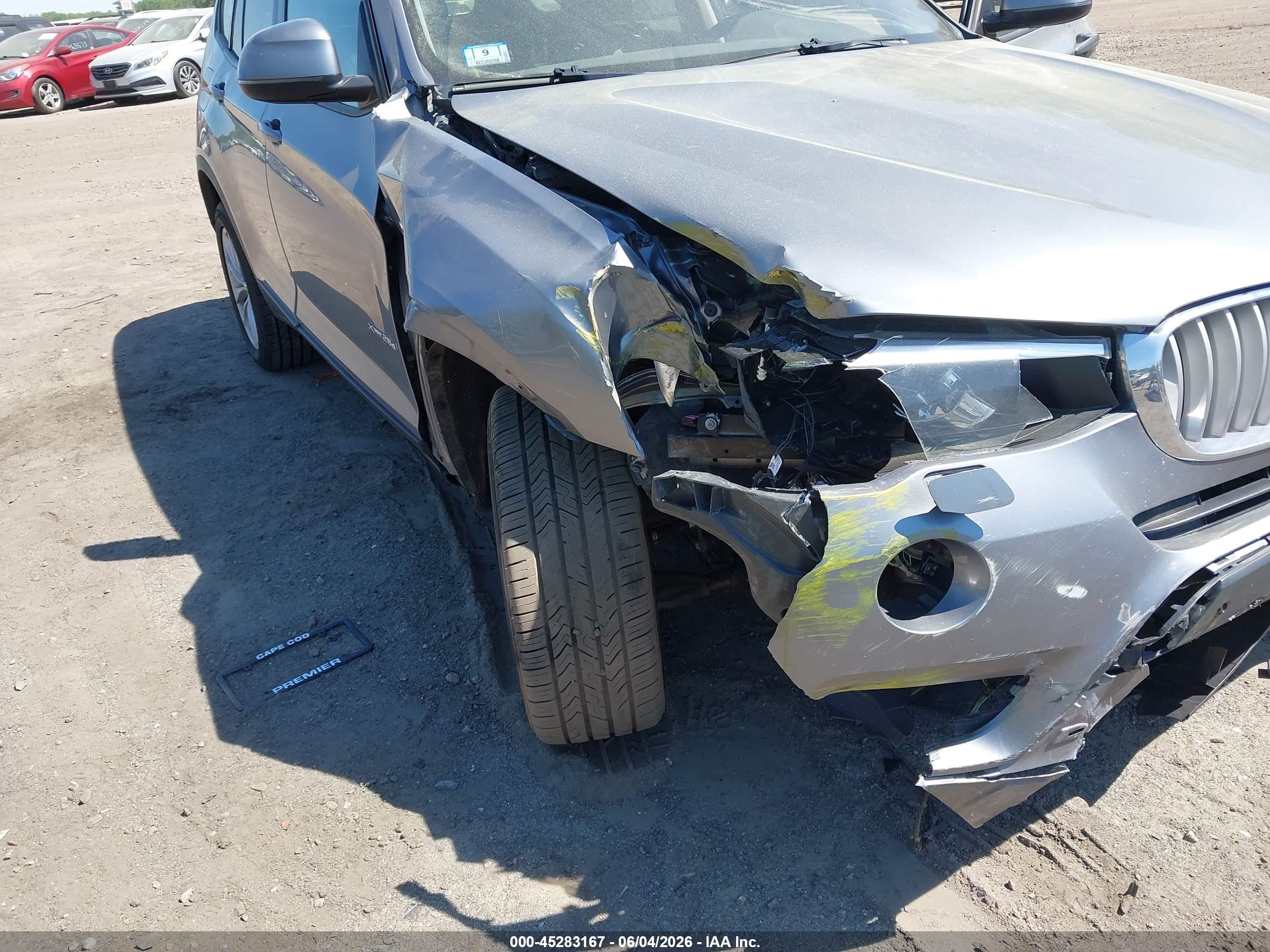 2015 Bmw X3 Xdrive28d Silver vin: 5UXWY3C55F0E97553