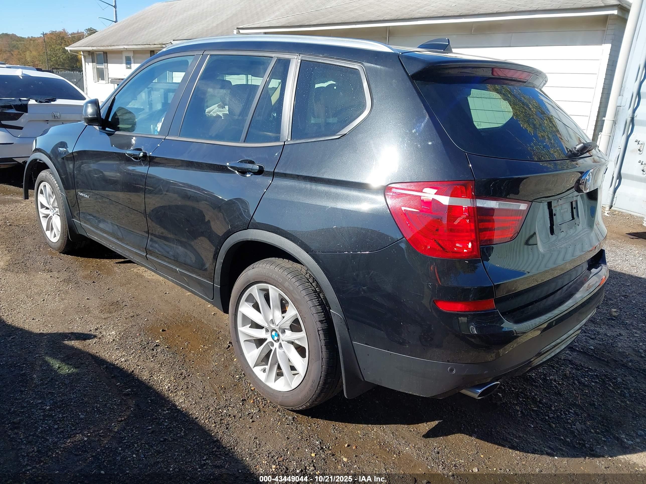 2015 Bmw X3 Xdrive28d Black vin: 5UXWY3C58F0E97837