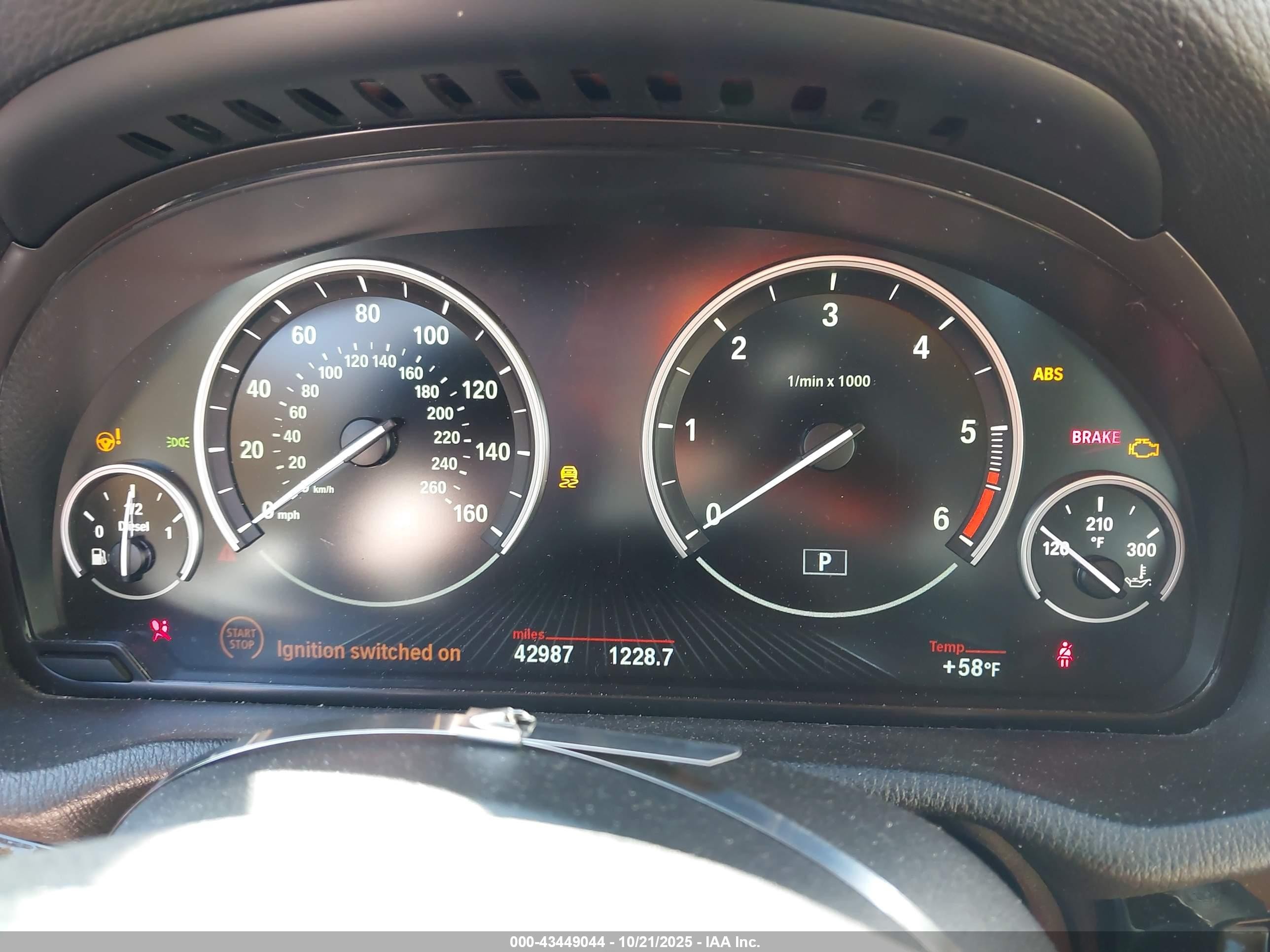 2015 Bmw X3 Xdrive28d Black vin: 5UXWY3C58F0E97837