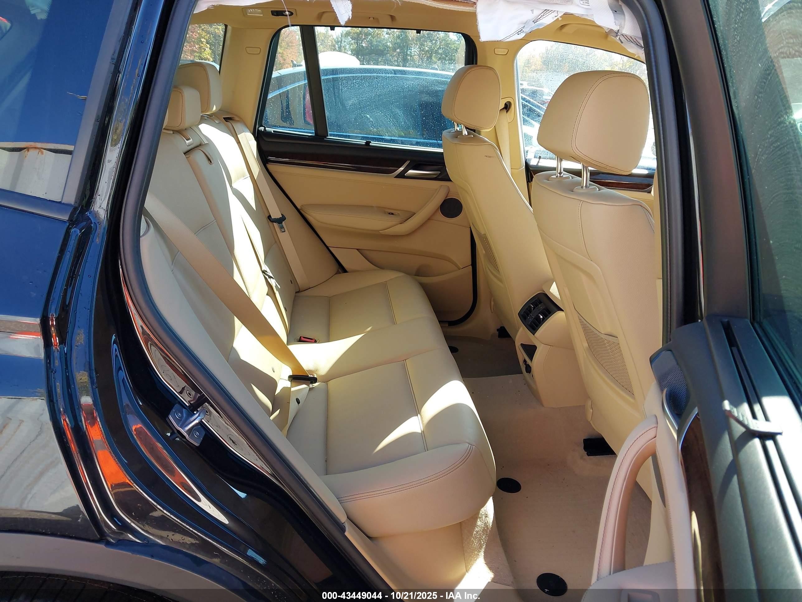 2015 Bmw X3 Xdrive28d Black vin: 5UXWY3C58F0E97837