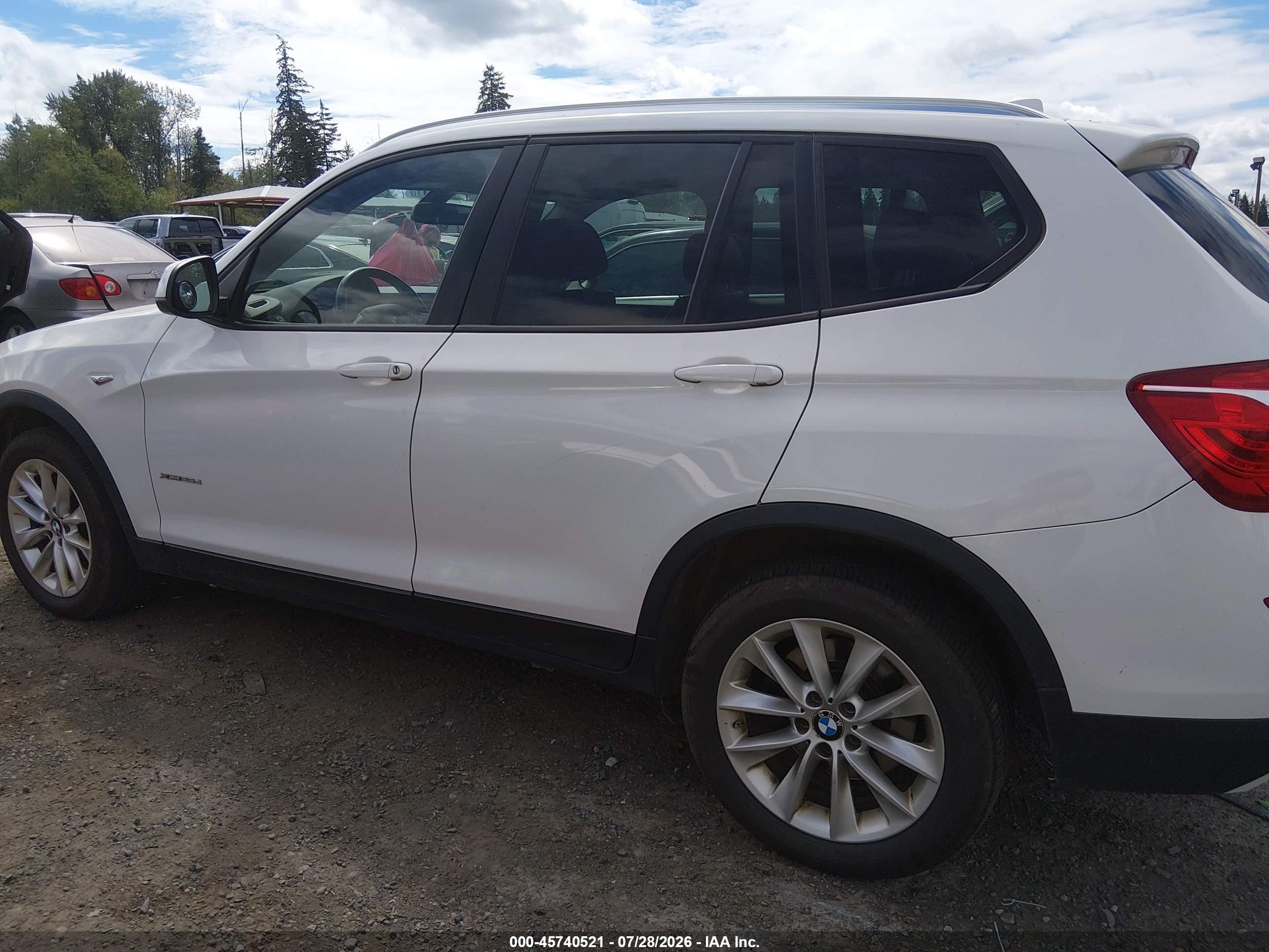 2015 Bmw X3 Xdrive28d White vin: 5UXWY3C59F0E95367