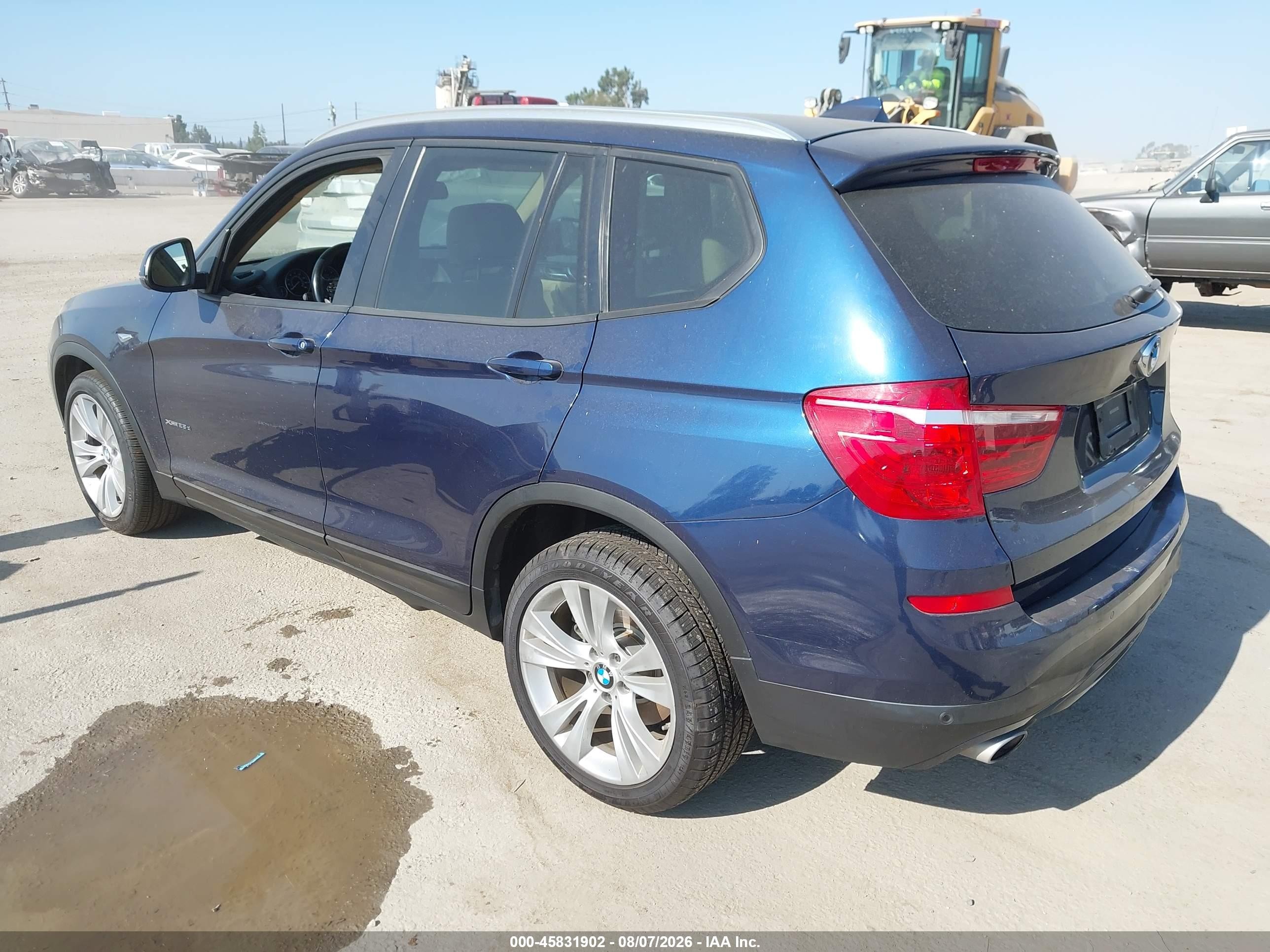 2015 Bmw X3 Xdrive28d Dark Blue vin: 5UXWY3C5XF0E97242