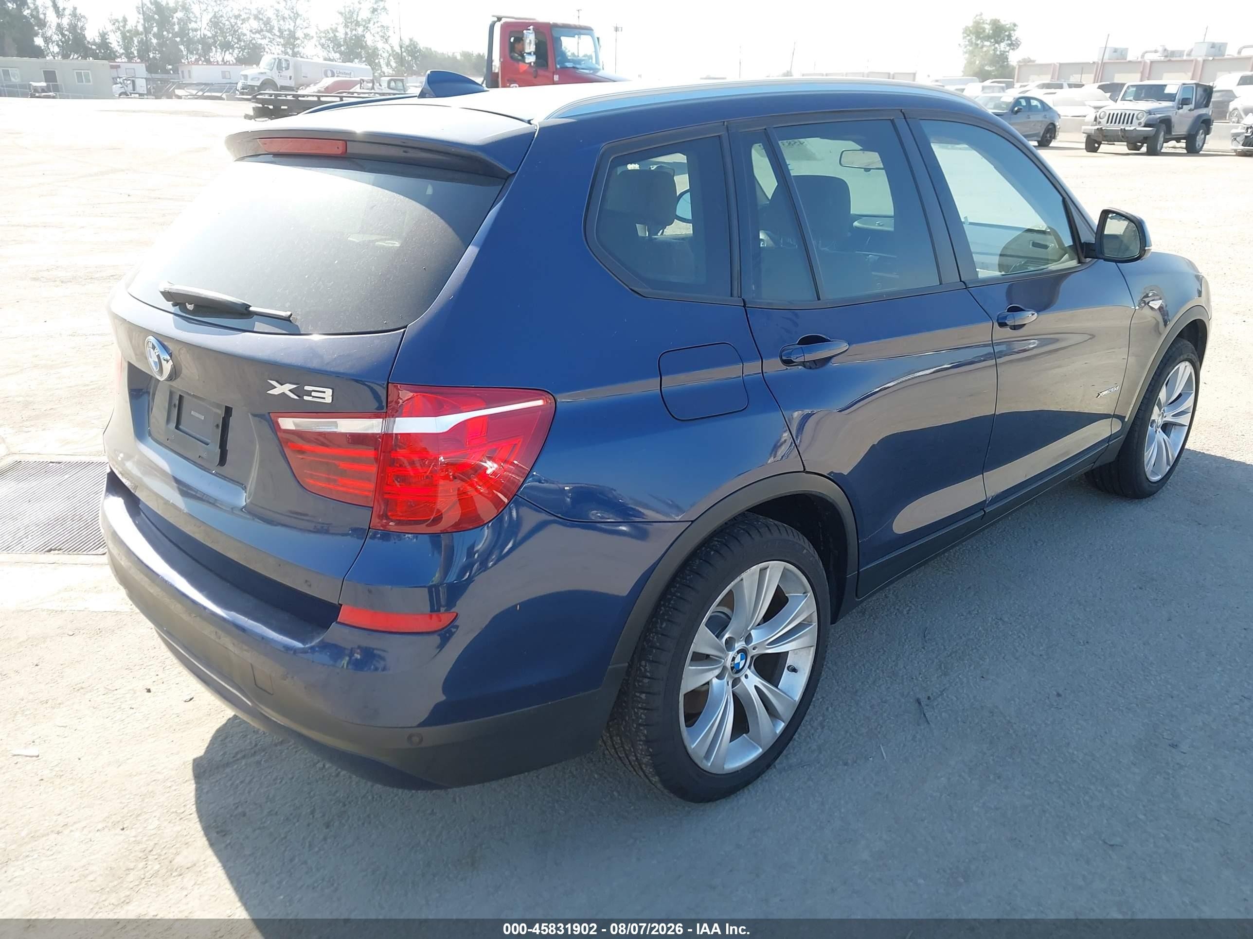 2015 Bmw X3 Xdrive28d Dark Blue vin: 5UXWY3C5XF0E97242