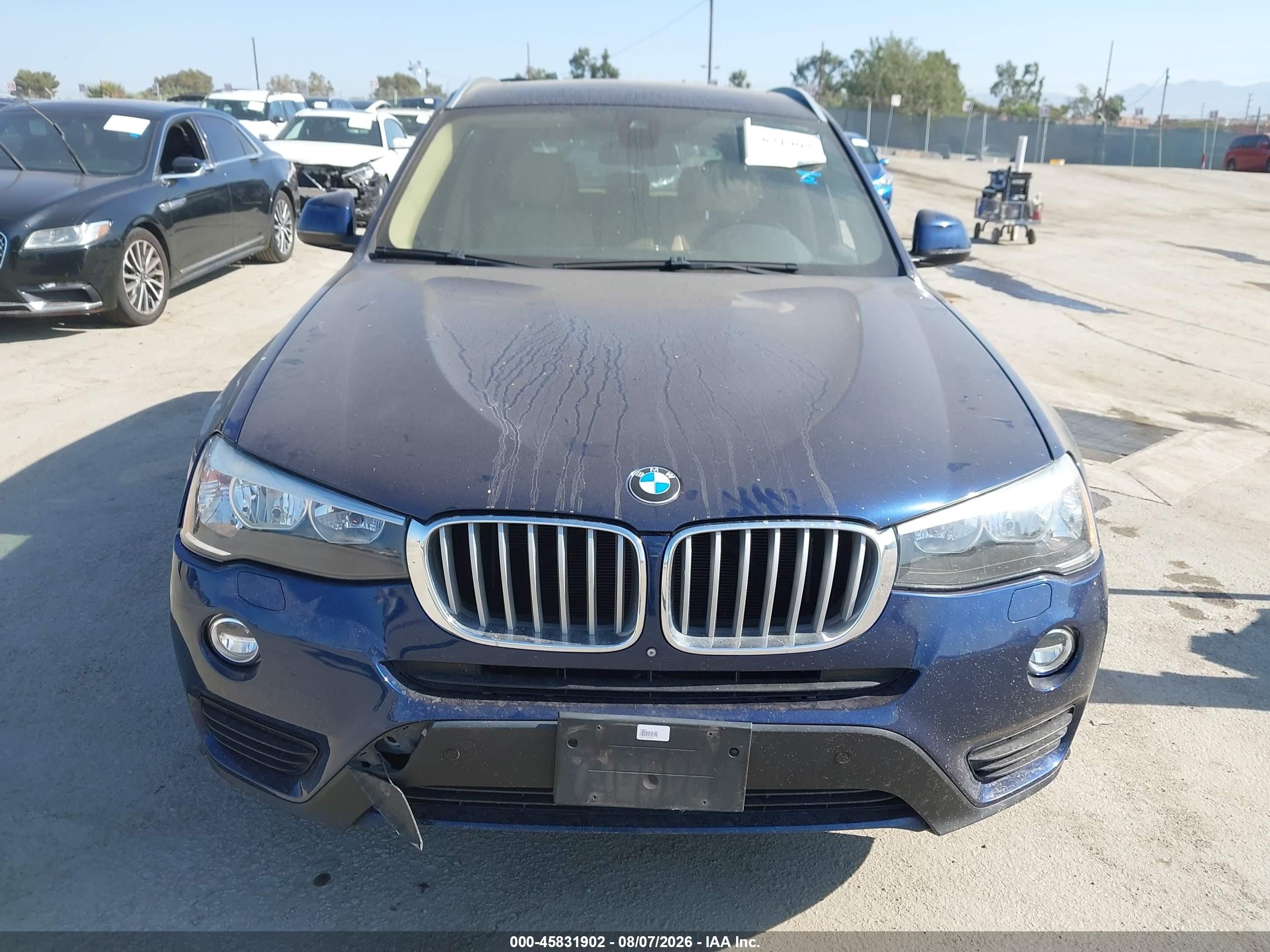2015 Bmw X3 Xdrive28d Dark Blue vin: 5UXWY3C5XF0E97242