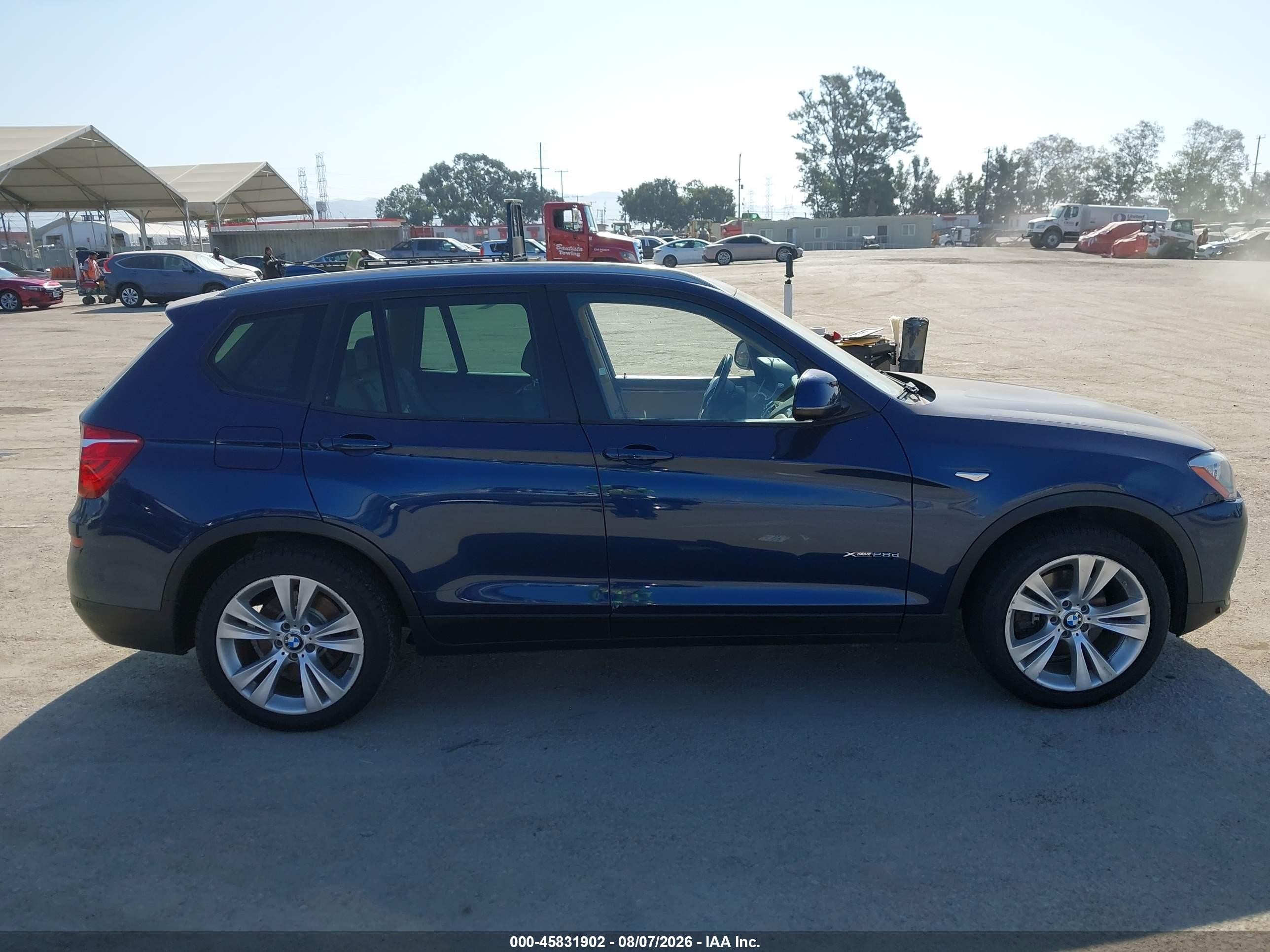 2015 Bmw X3 Xdrive28d Dark Blue vin: 5UXWY3C5XF0E97242