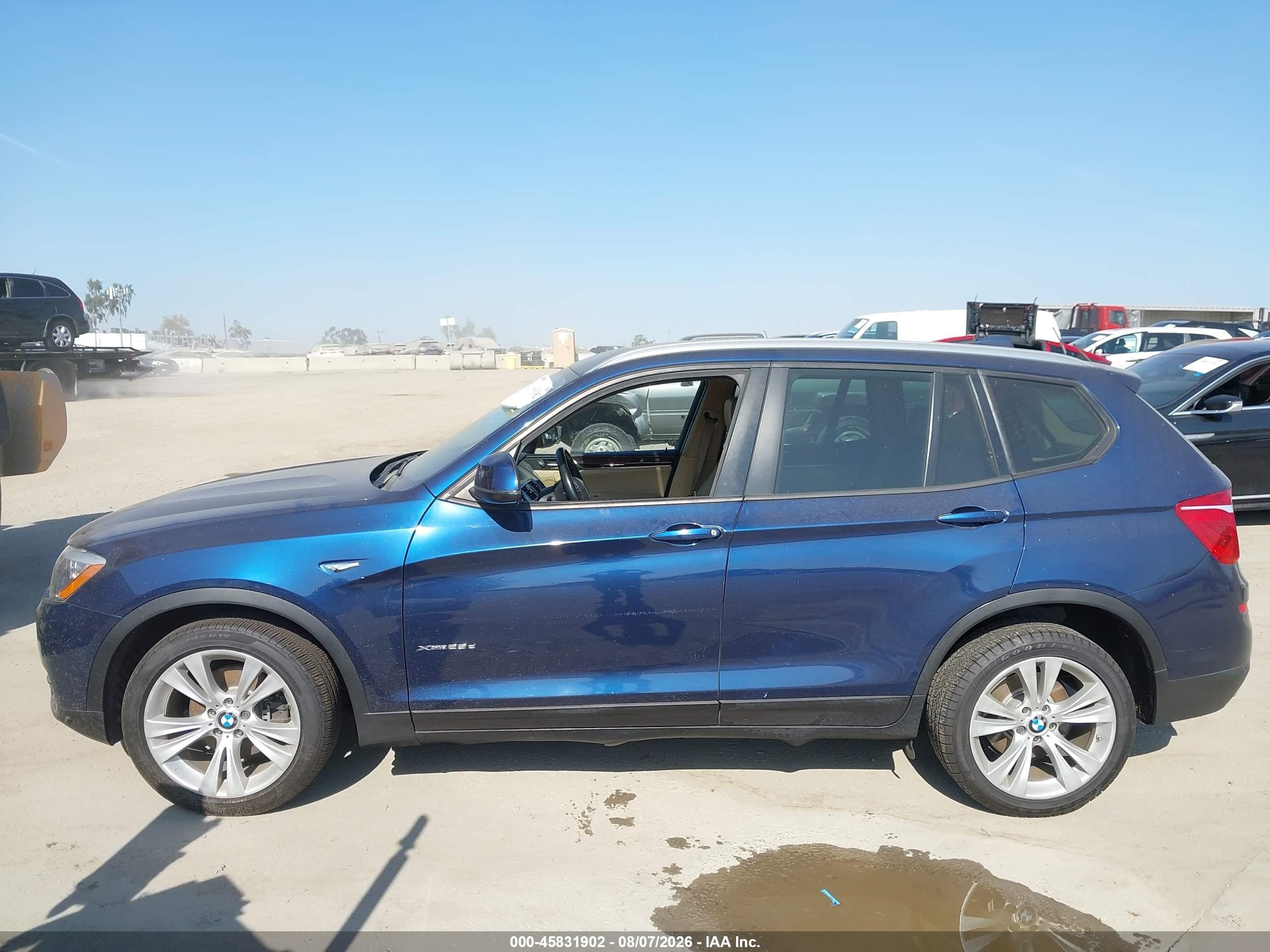 2015 Bmw X3 Xdrive28d Dark Blue vin: 5UXWY3C5XF0E97242