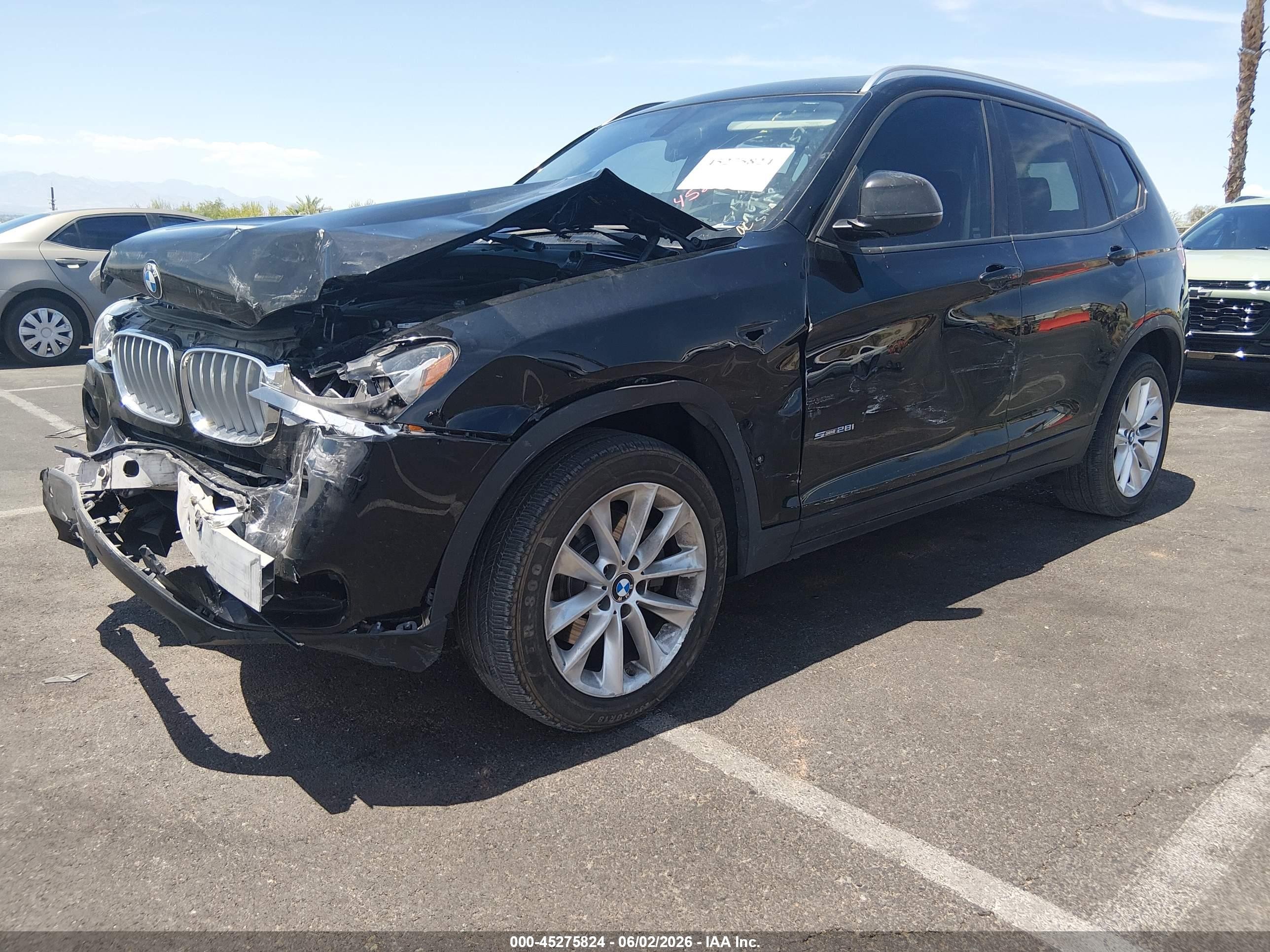 2017 Bmw X3 Sdrive28i Black vin: 5UXWZ7C52H0V85609