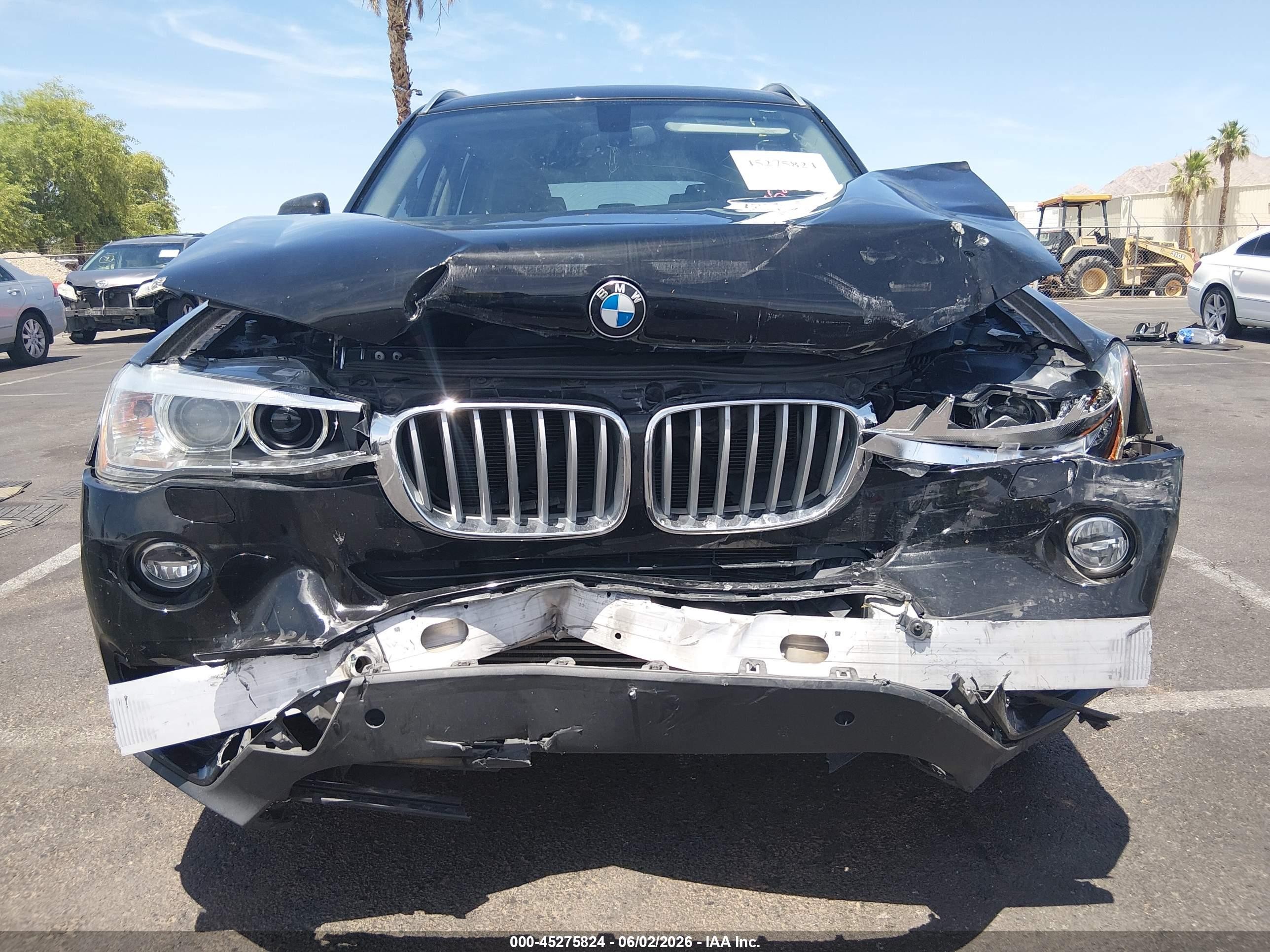 2017 Bmw X3 Sdrive28i Black vin: 5UXWZ7C52H0V85609