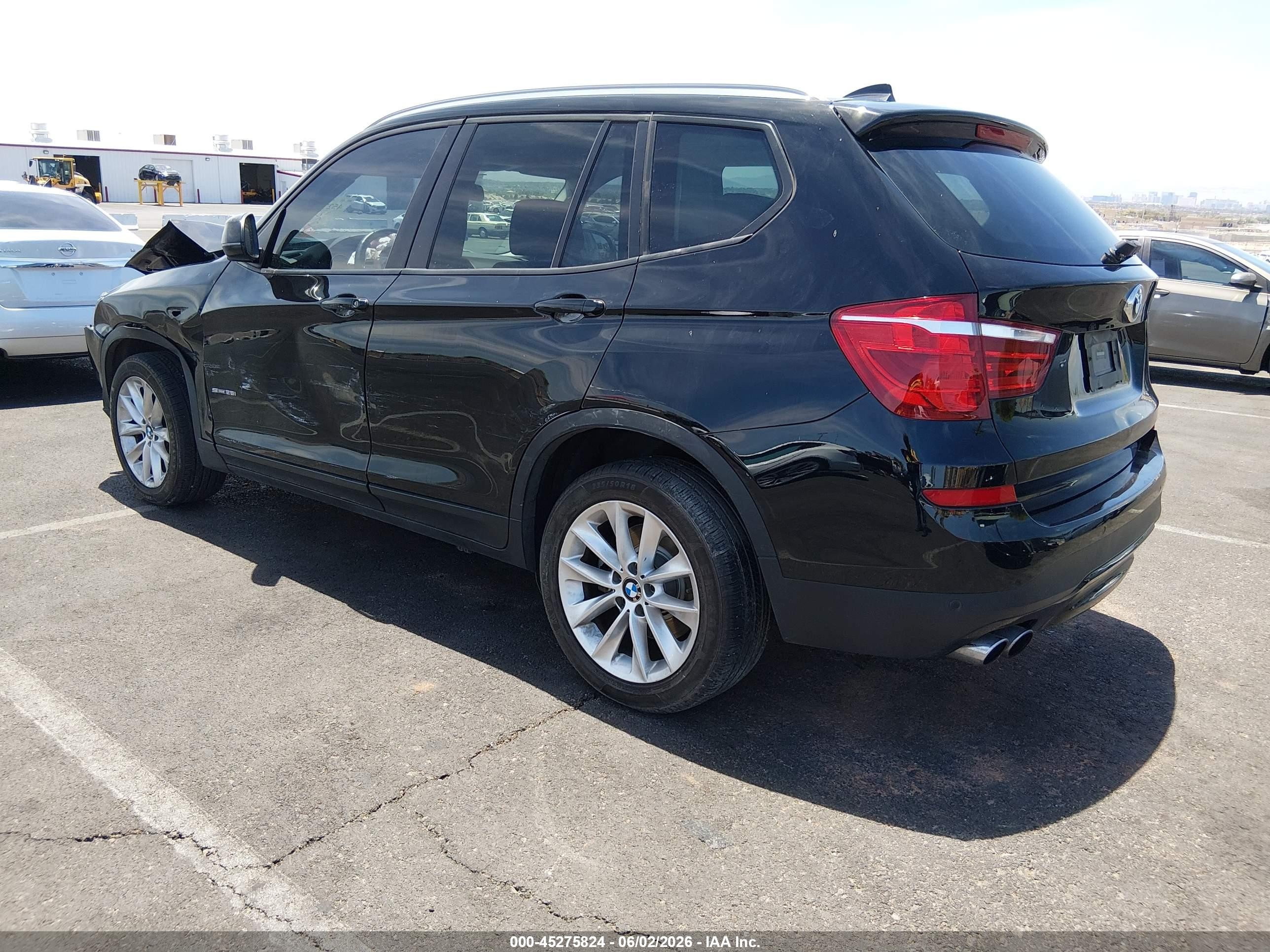 2017 Bmw X3 Sdrive28i Black vin: 5UXWZ7C52H0V85609