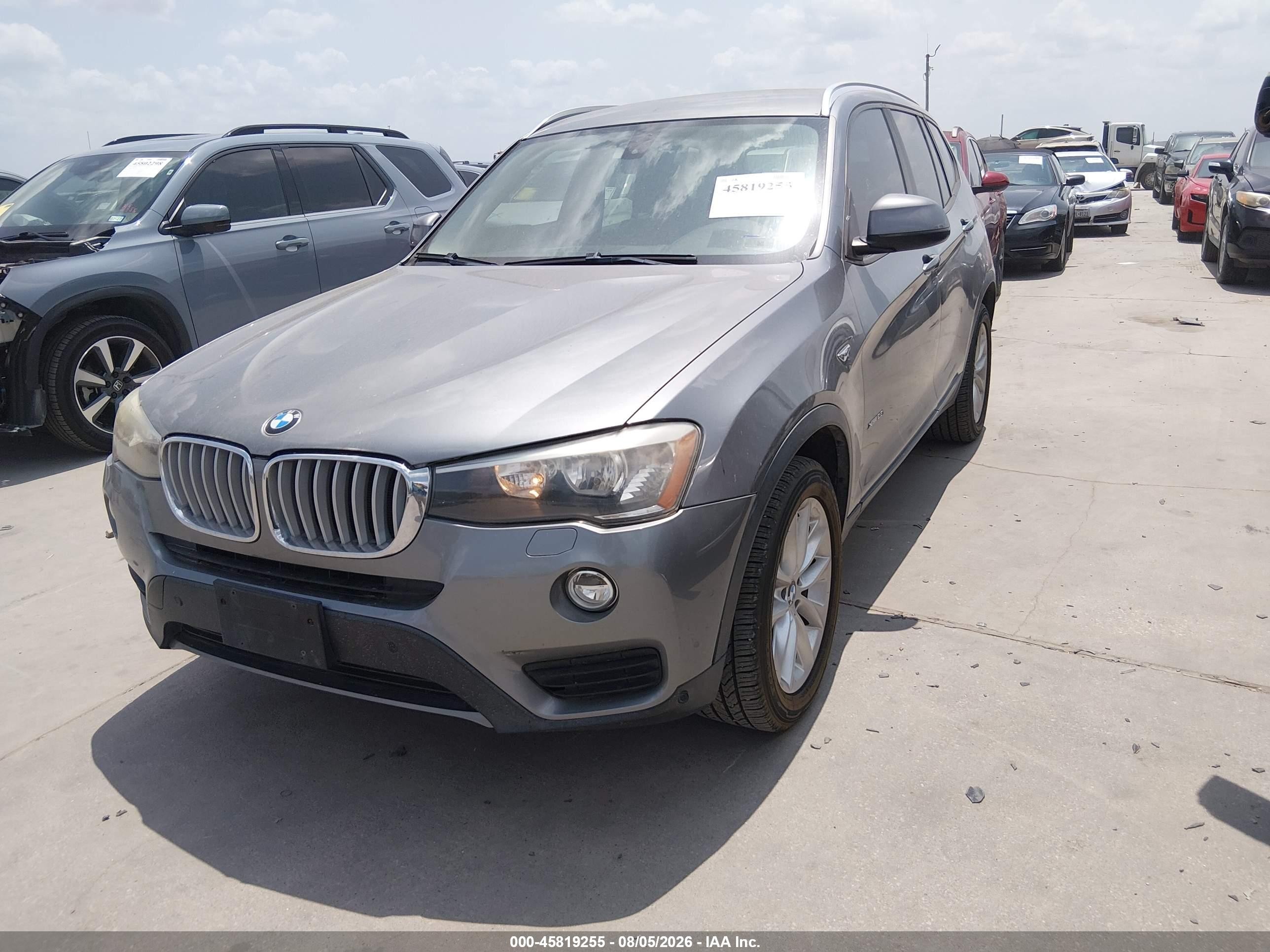 2015 Bmw X3 Sdrive28i Gray vin: 5UXWZ7C56F0F75536
