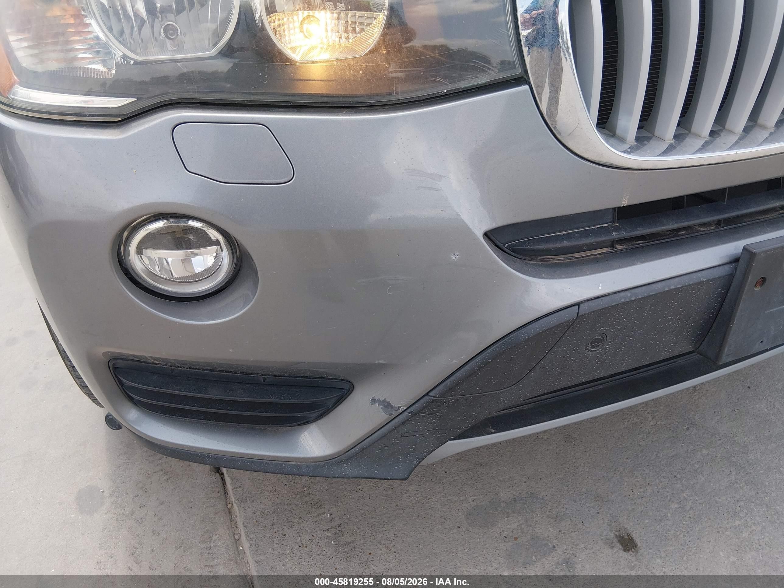 2015 Bmw X3 Sdrive28i Gray vin: 5UXWZ7C56F0F75536