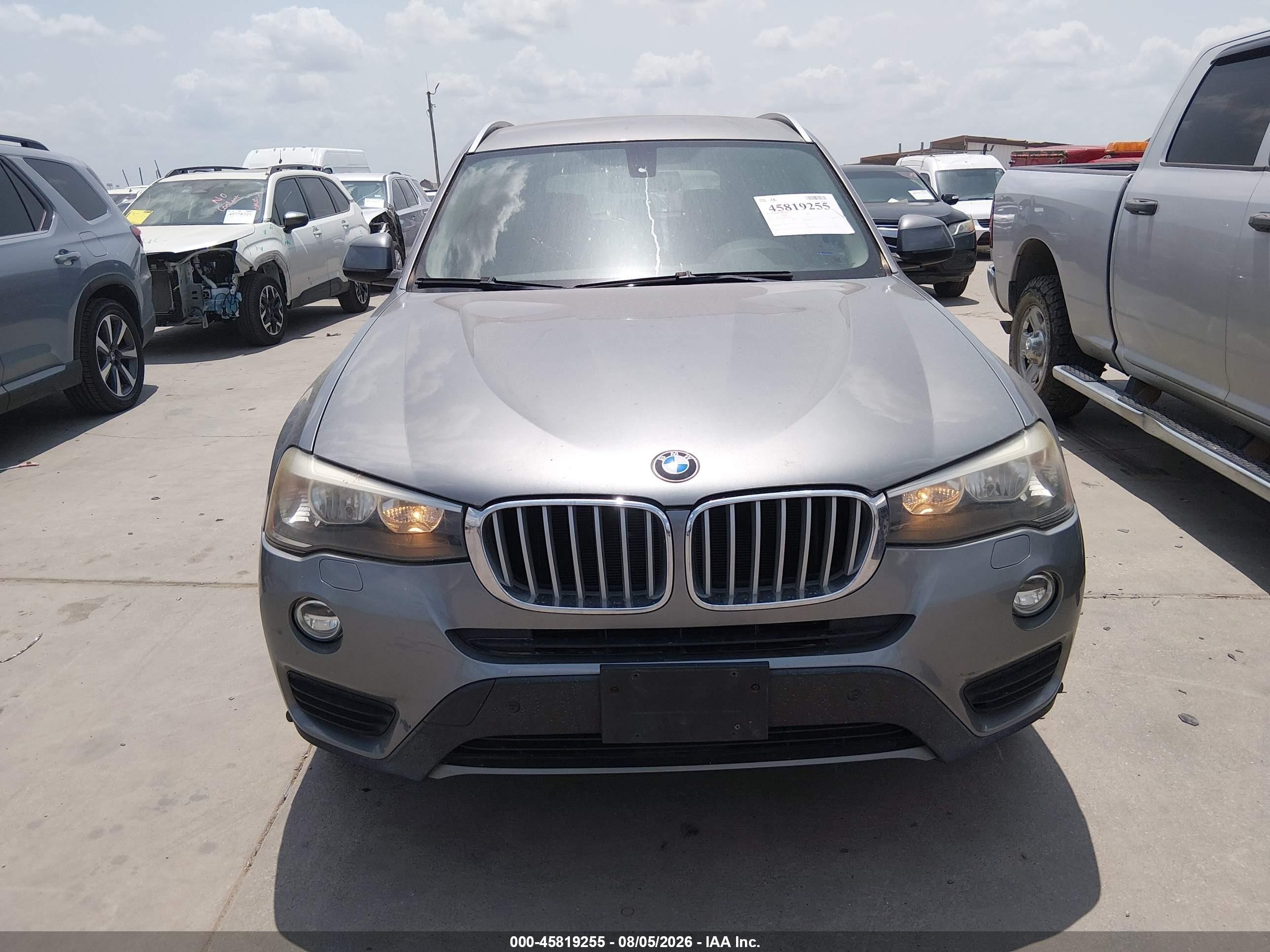 2015 Bmw X3 Sdrive28i Gray vin: 5UXWZ7C56F0F75536