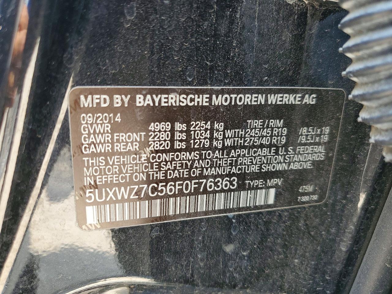 2015 Bmw X3 Sdrive28i Black vin: 5UXWZ7C56F0F76363