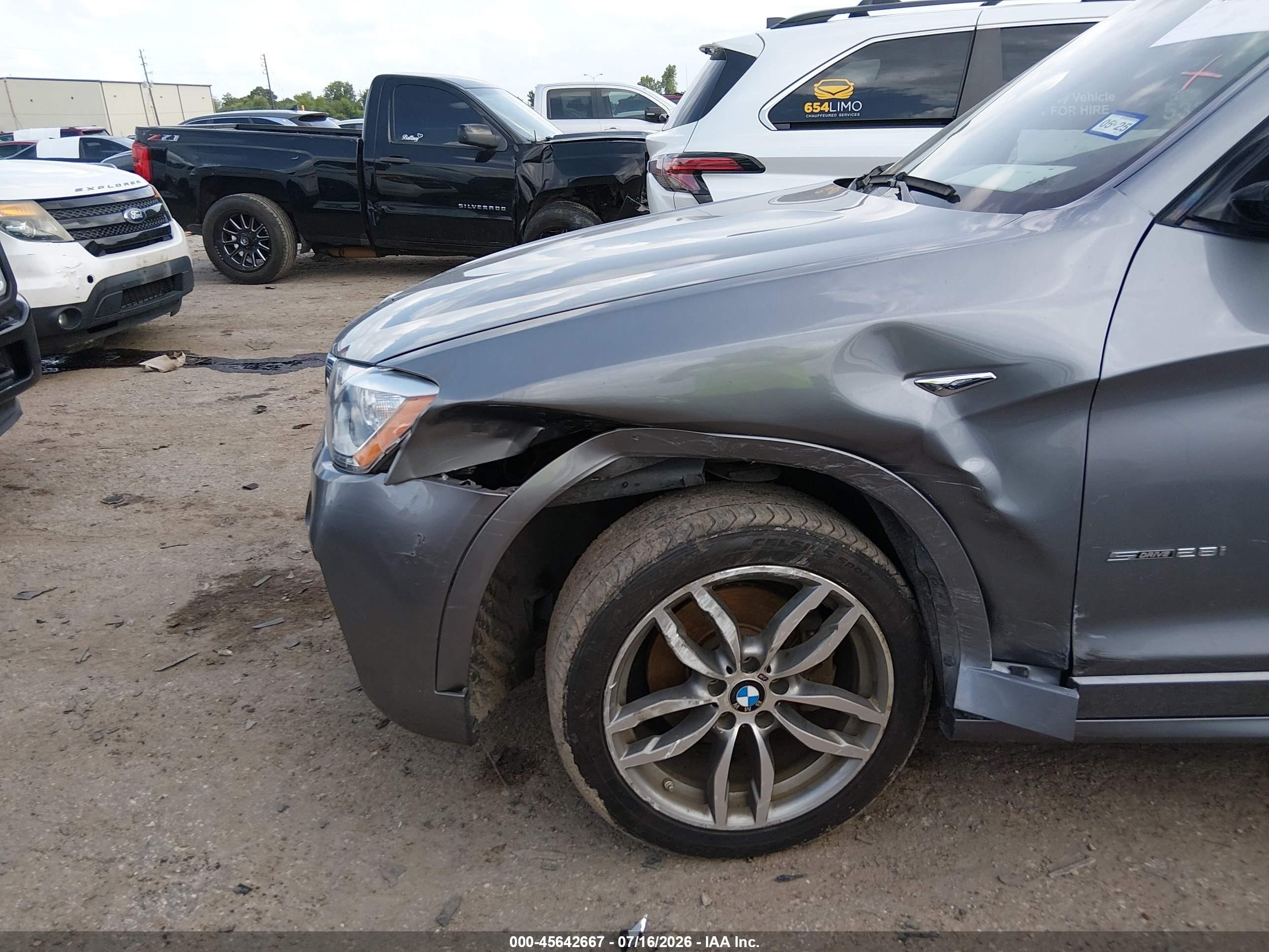 2015 Bmw X3 Sdrive28i Gray vin: 5UXWZ7C59F0M82748