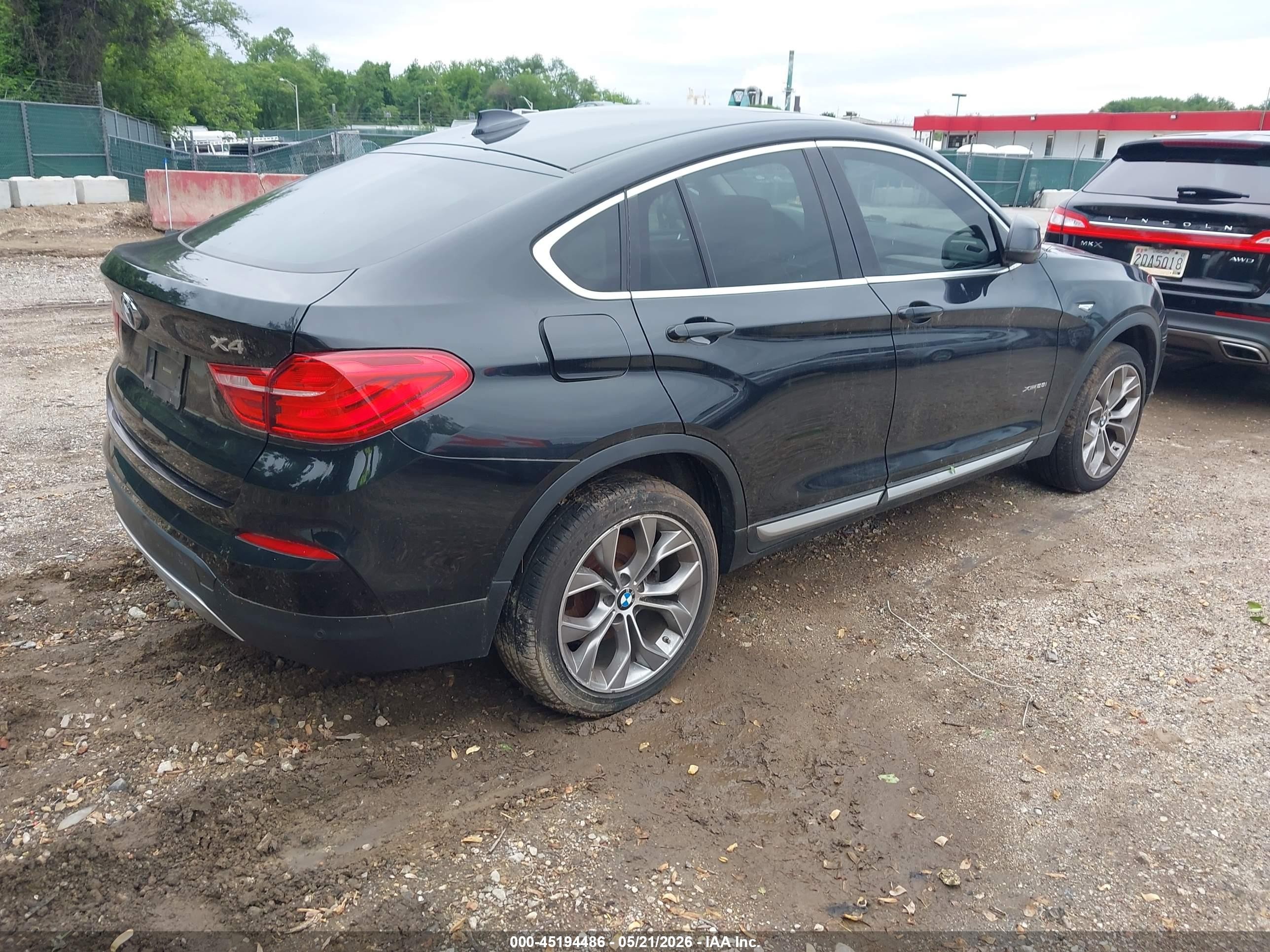 2015 Bmw X4 Xdrive28i Черный vin: 5UXXW3C52F0M88106