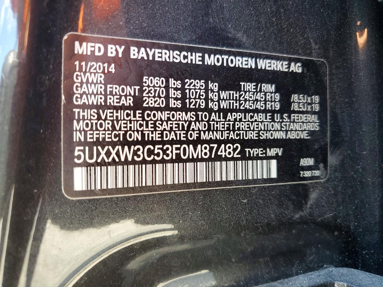 2015 Bmw X4 Xdrive28i Charcoal vin: 5UXXW3C53F0M87482