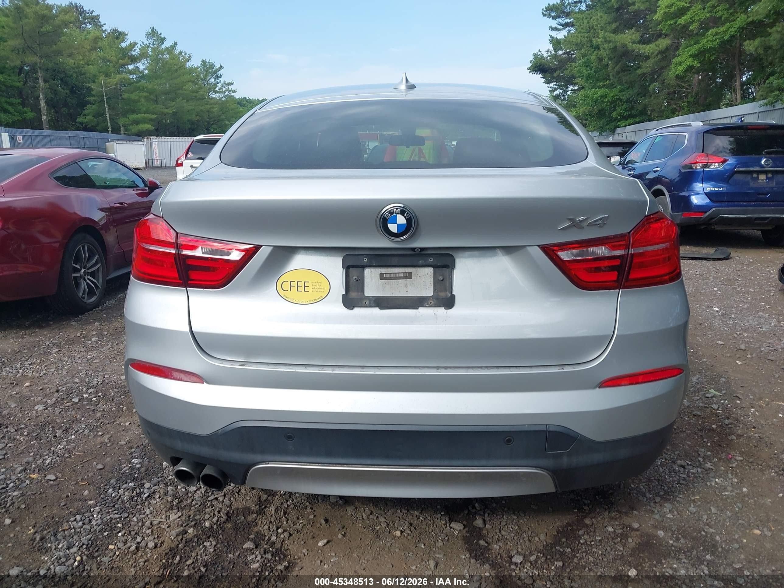 2015 Bmw X4 Xdrive28i Silver vin: 5UXXW3C59F0M87731