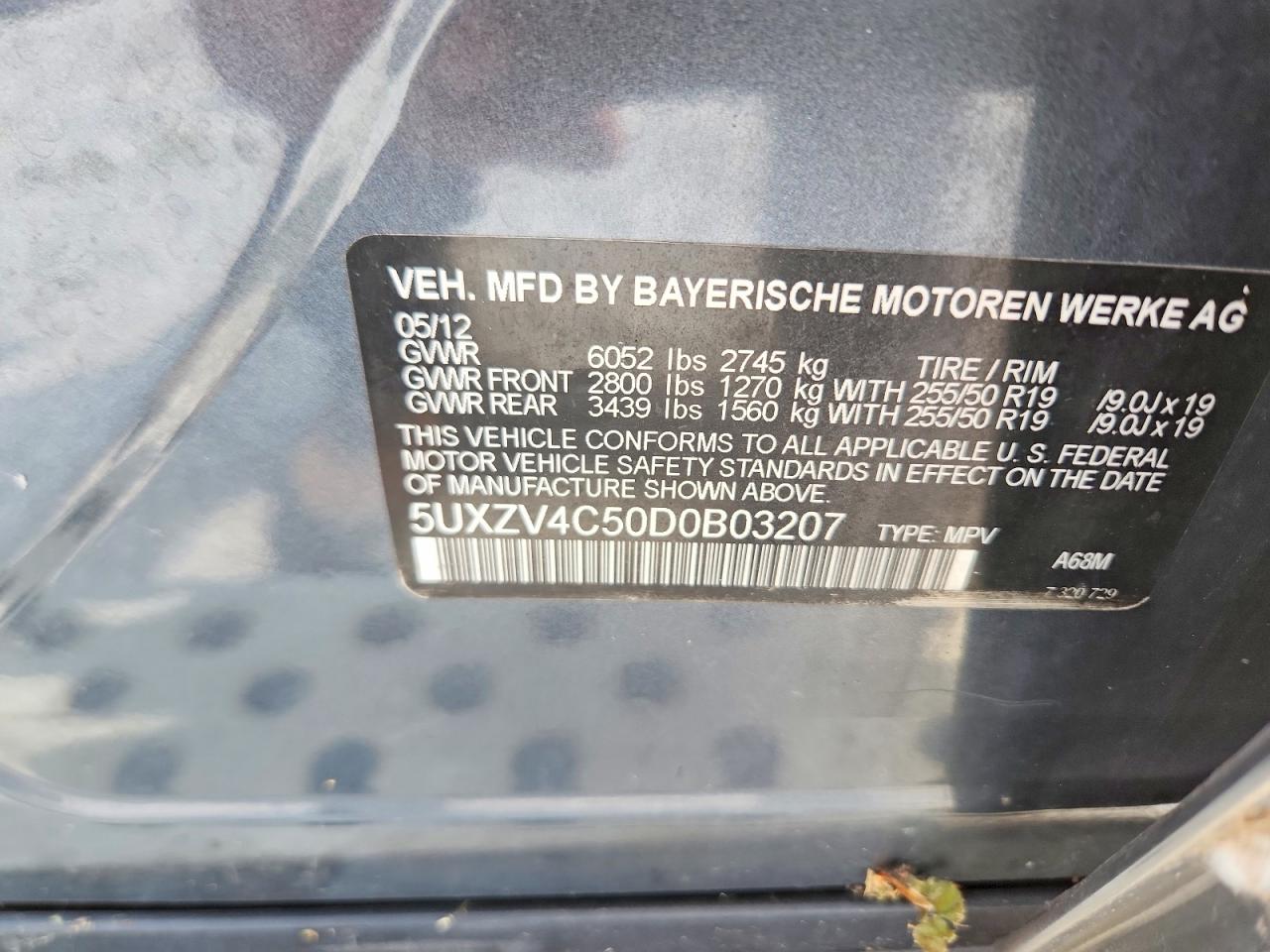 2013 Bmw X5 Xdrive35i Gray vin: 5UXZV4C50D0B03207