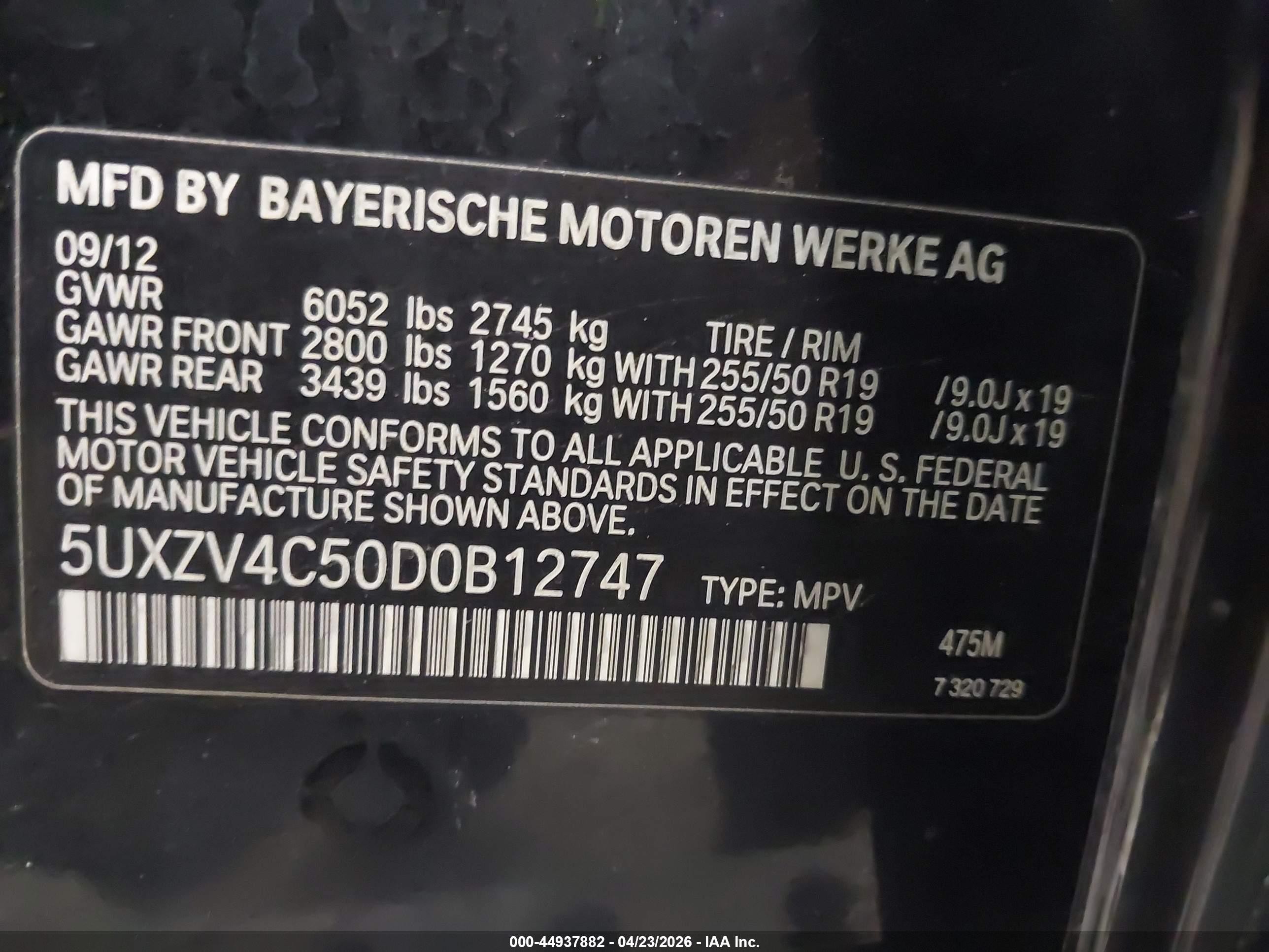 2013 Bmw X5 Xdrive35i/xdrive35i Premium/xdrive35i Sport Activity Black vin: 5UXZV4C50D0B12747