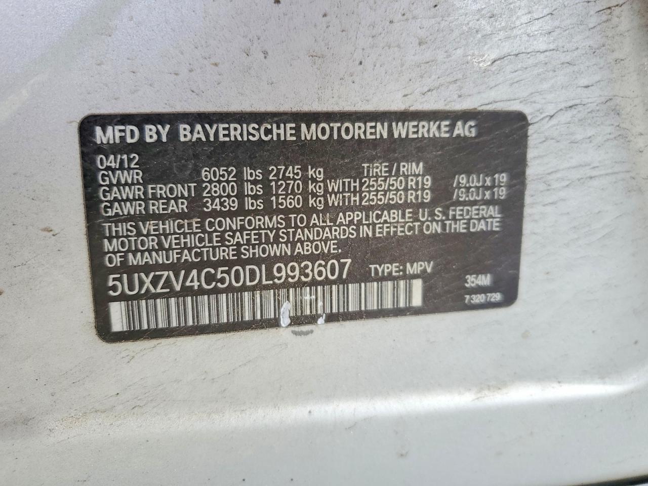 2013 Bmw X5 Xdrive35i Серебряный vin: 5UXZV4C50DL993607