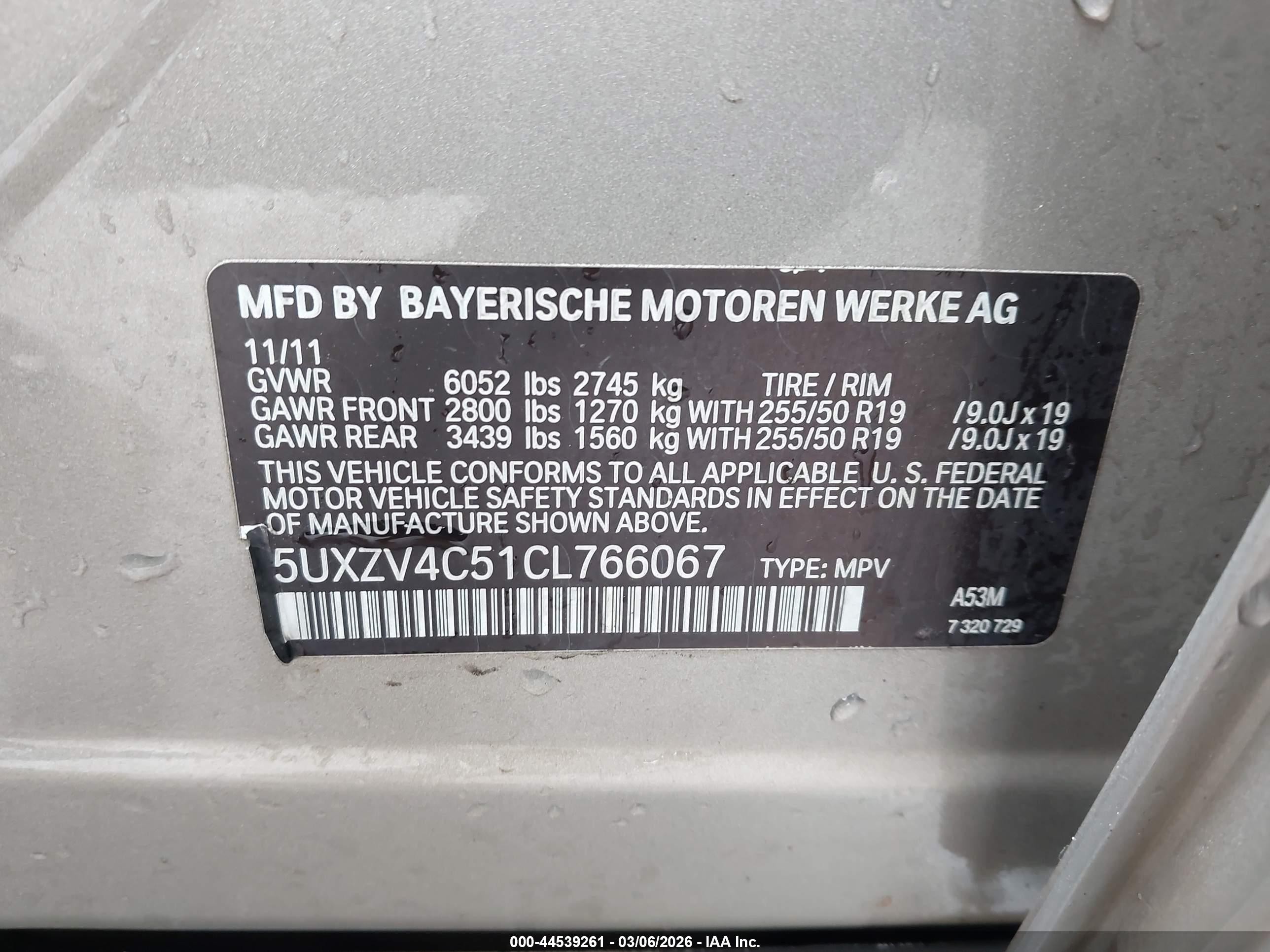 2012 Bmw X5 Xdrive35i/xdrive35i Premium/xdrive35i Sport Activity Золотой vin: 5UXZV4C51CL766067