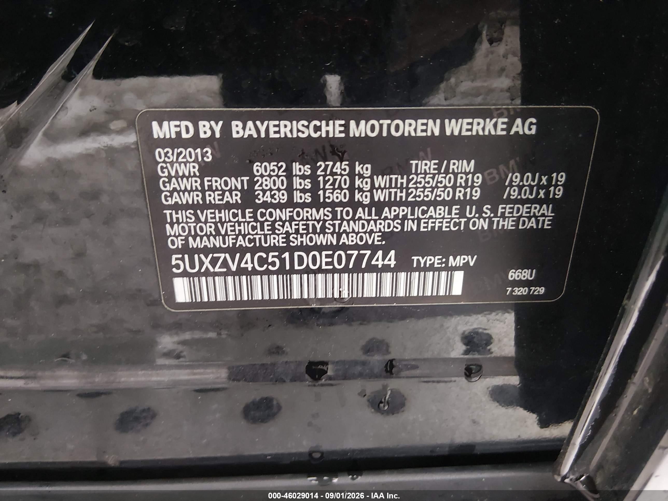 2013 Bmw X5 Xdrive35i/xdrive35i Premium/xdrive35i Sport Activity Черный vin: 5UXZV4C51D0E07744