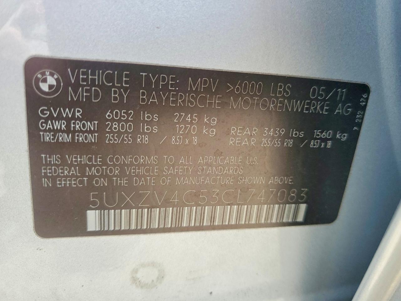2012 Bmw X5 Xdrive35i Серебряный vin: 5UXZV4C53CL747083