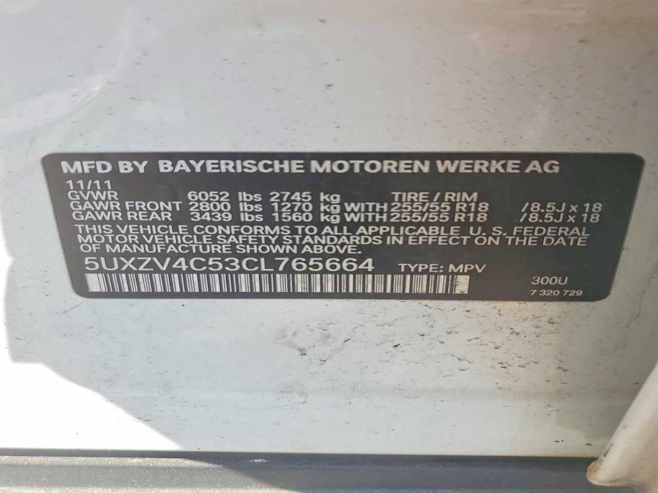 2012 Bmw X5 Xdrive35i White vin: 5UXZV4C53CL765664