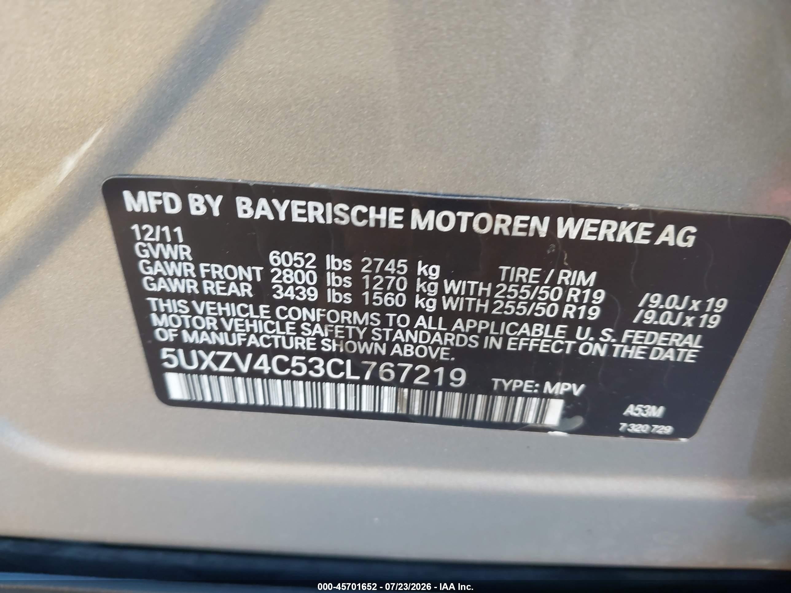 2012 Bmw X5 Xdrive35i/xdrive35i Premium/xdrive35i Sport Activity Gray vin: 5UXZV4C53CL767219