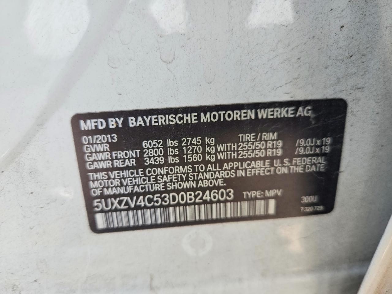 2013 Bmw X5 Xdrive35i White vin: 5UXZV4C53D0B24603