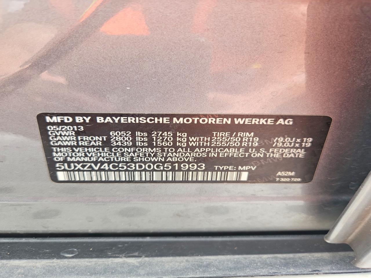 2013 Bmw X5 Xdrive35i Gray vin: 5UXZV4C53D0G51993