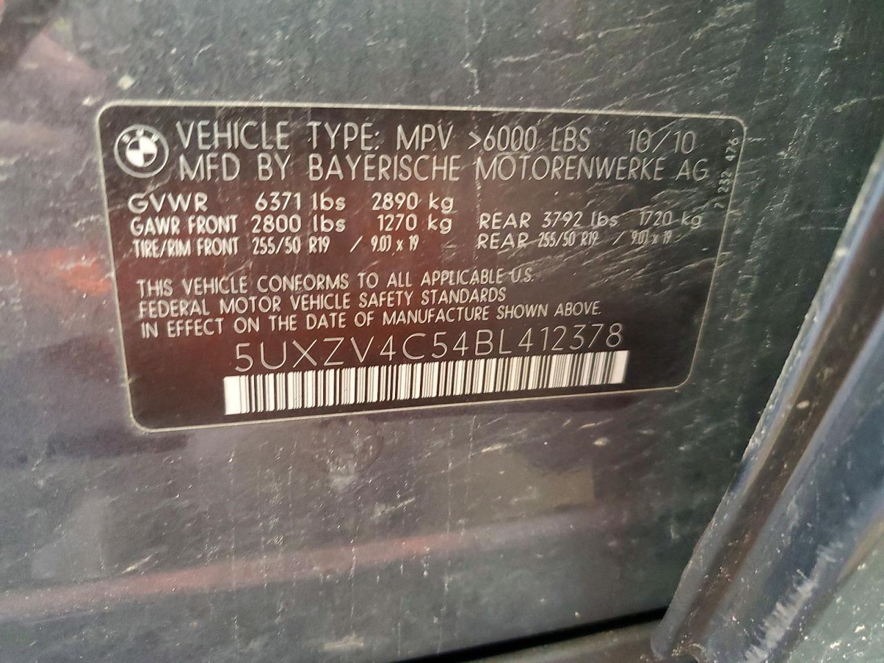 2011 Bmw X5 Xdrive35i Gray vin: 5UXZV4C54BL412378