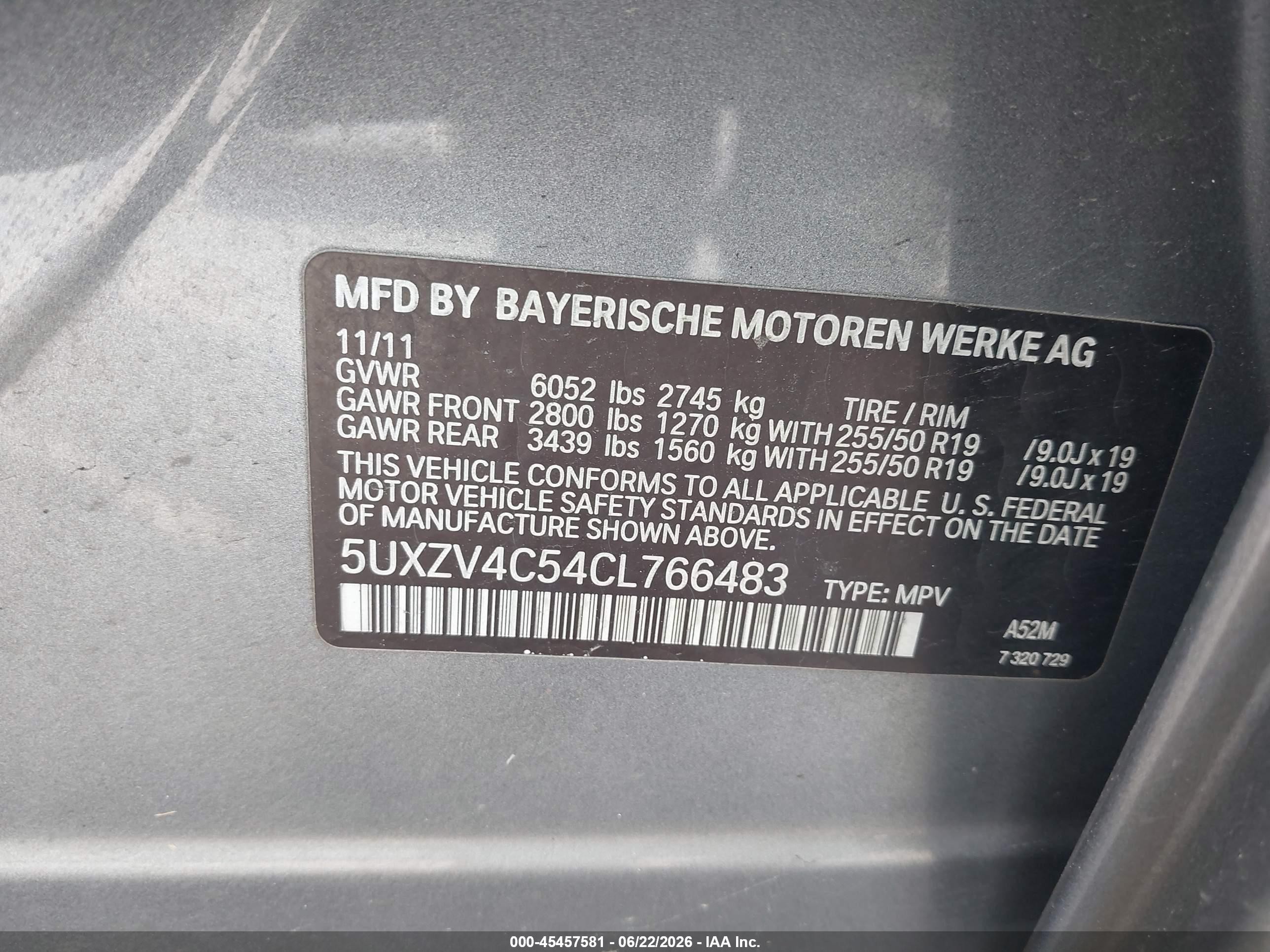 2012 Bmw X5 Xdrive35i/xdrive35i Premium/xdrive35i Sport Activity Gray vin: 5UXZV4C54CL766483